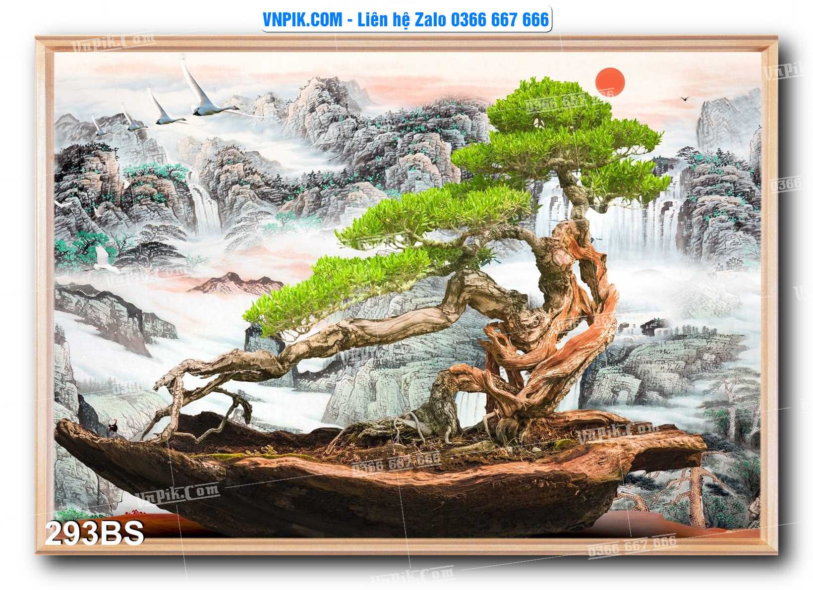 File PSD Tranh Bon Sai Cây Cảnh Trang Trí Siêu Đẹp Mã File 293BS