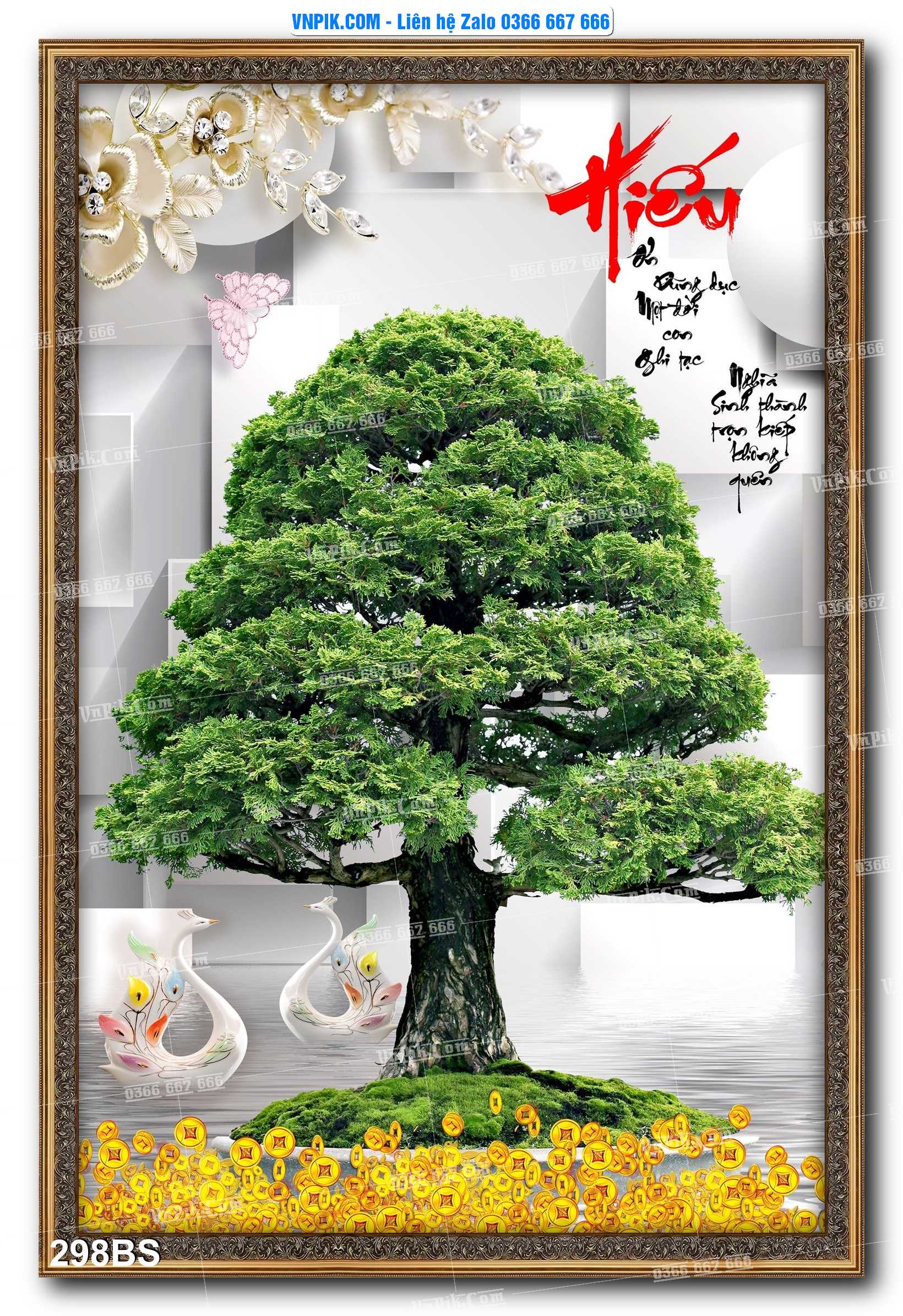 File PSD Tranh Bon Sai Cây Cảnh Trang Trí Siêu Đẹp Mã File 298BS