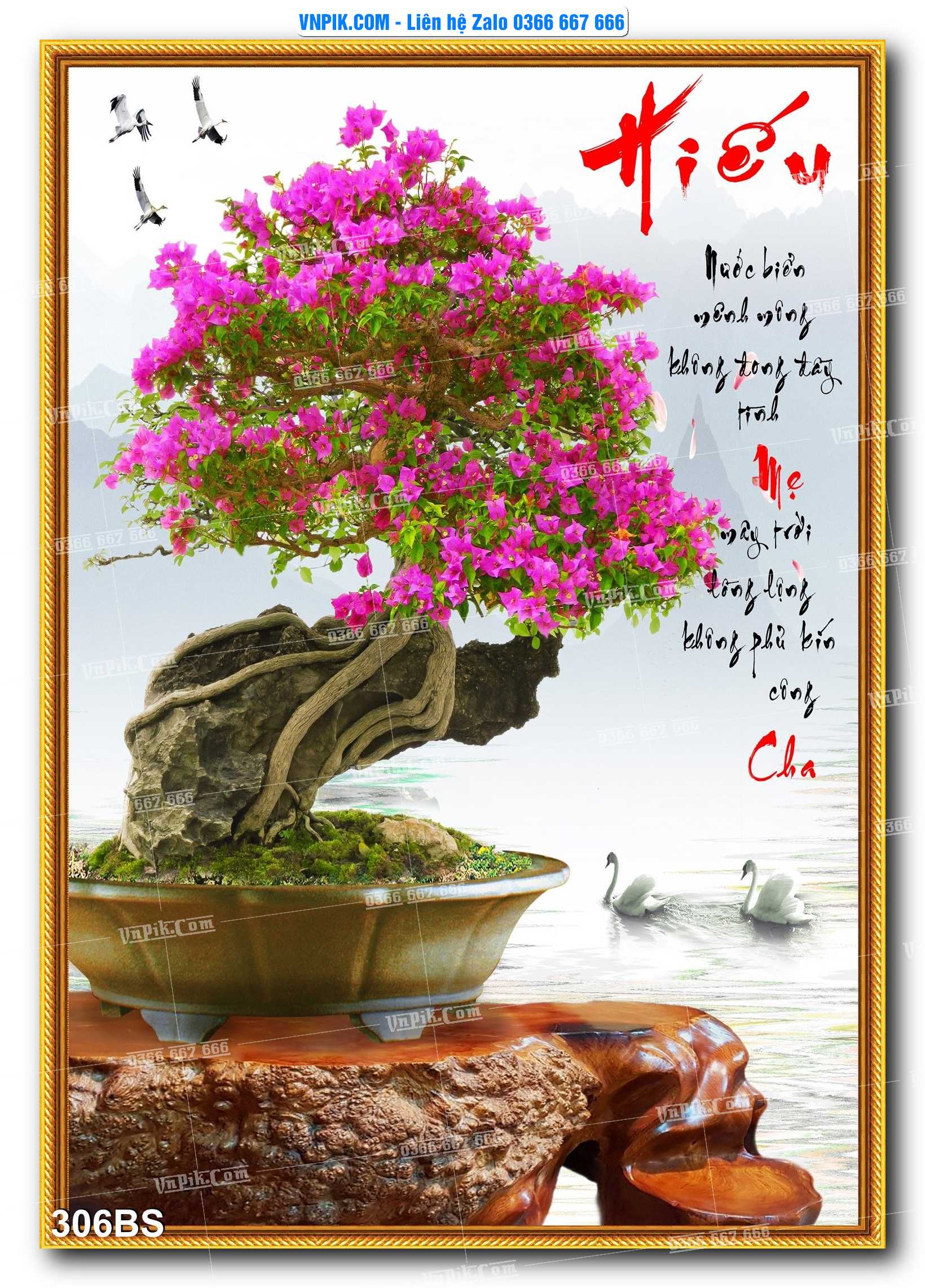 File PSD Tranh Bon Sai Cây Cảnh Trang Trí Siêu Đẹp Mã File 306BS