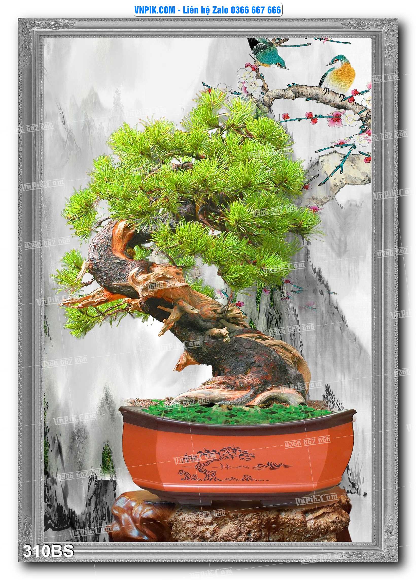 File PSD Tranh Bon Sai Cây Cảnh Trang Trí Siêu Đẹp Mã File 310BS