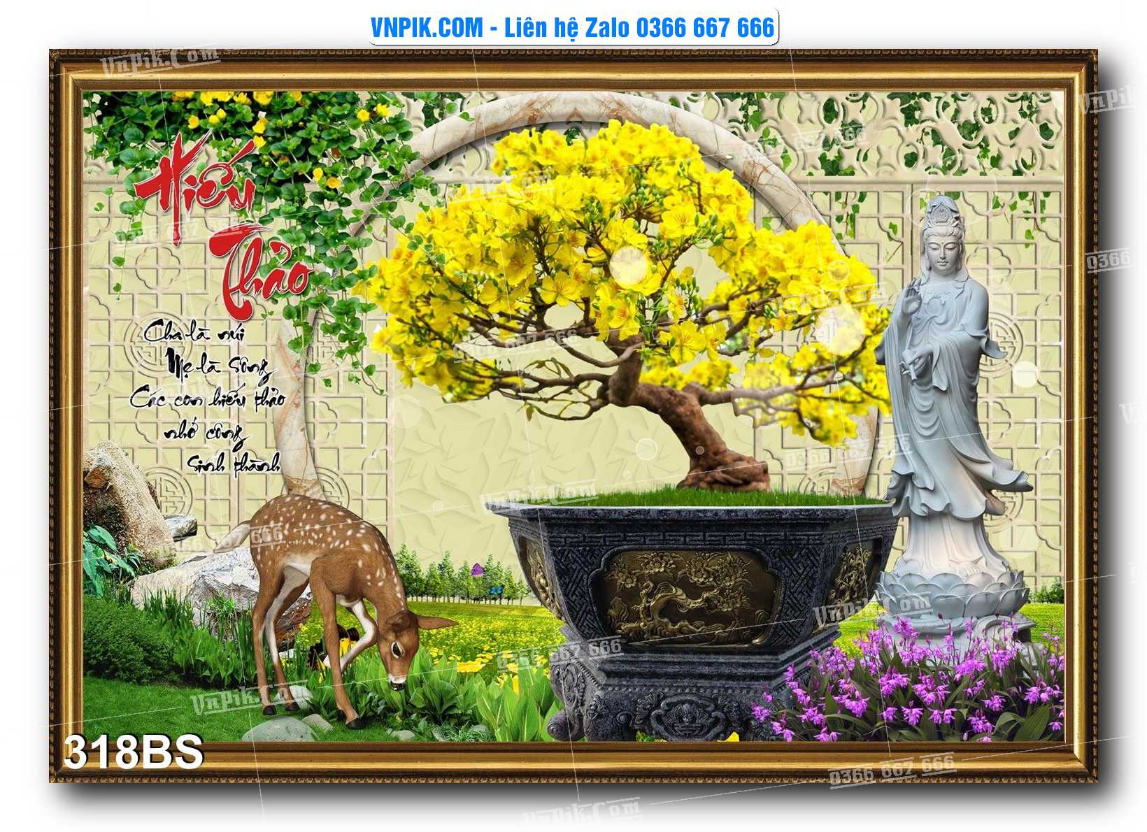 File PSD Tranh Bon Sai Cây Cảnh Trang Trí Siêu Đẹp Mã File 318BS