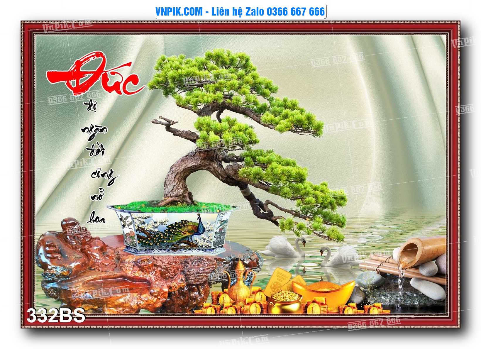 File PSD Tranh Bon Sai Cây Cảnh Trang Trí Siêu Đẹp Mã File 332BS