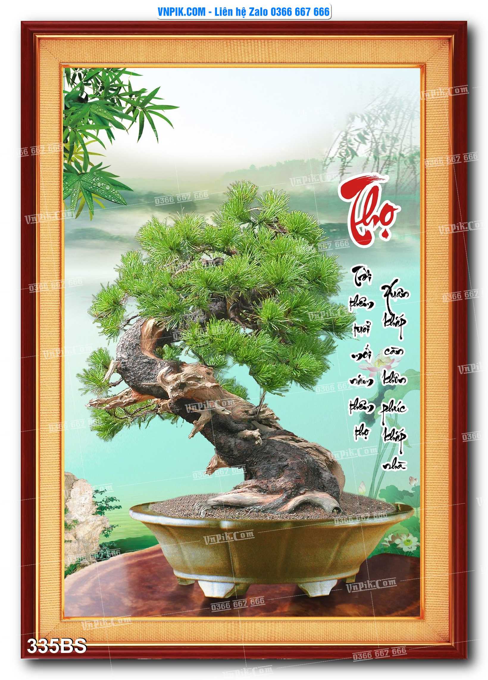File PSD Tranh Bon Sai Cây Cảnh Trang Trí Siêu Đẹp Mã File 335BS