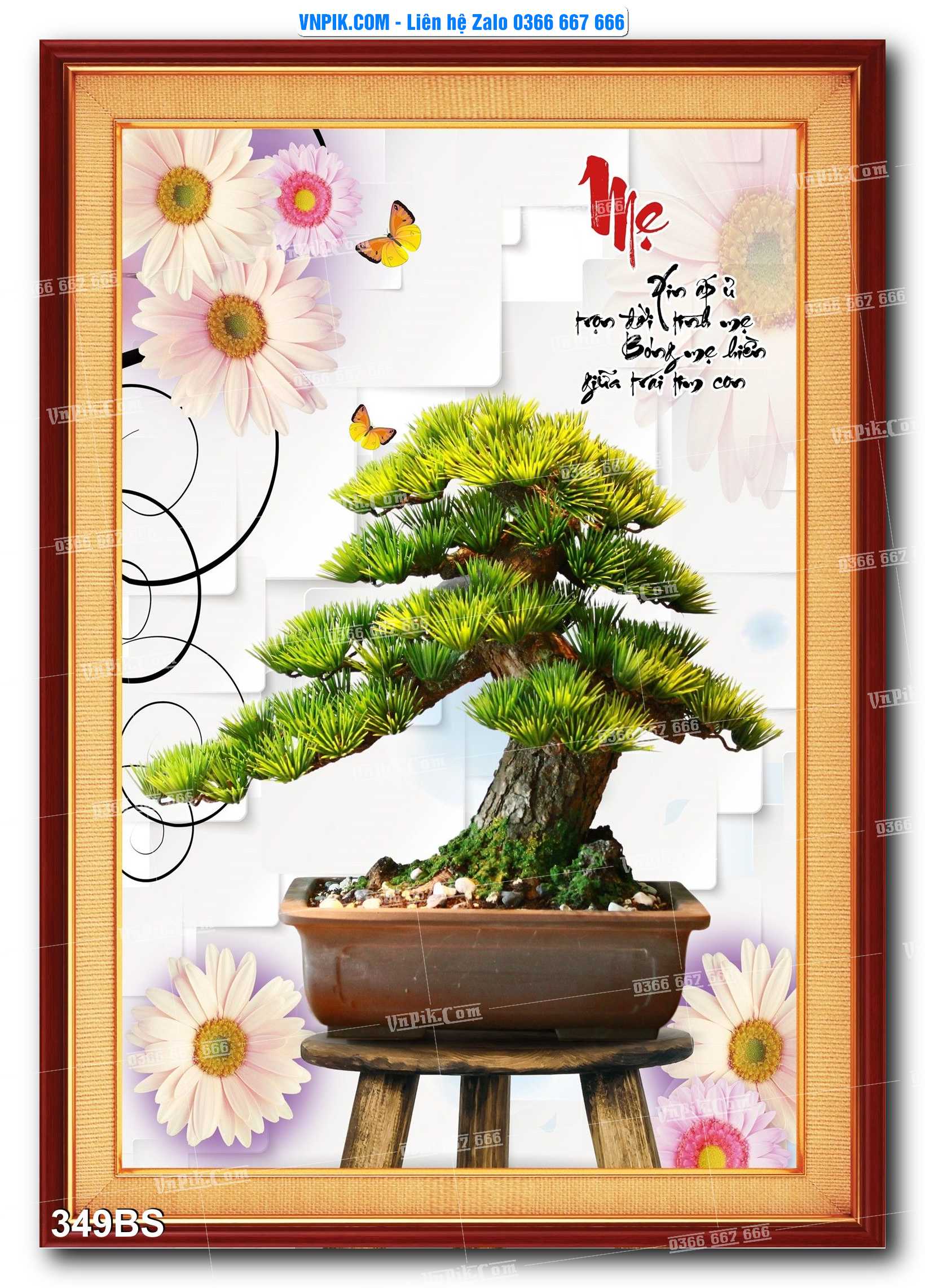 File PSD Tranh Bon Sai Cây Cảnh Trang Trí Siêu Đẹp Mã File 349BS