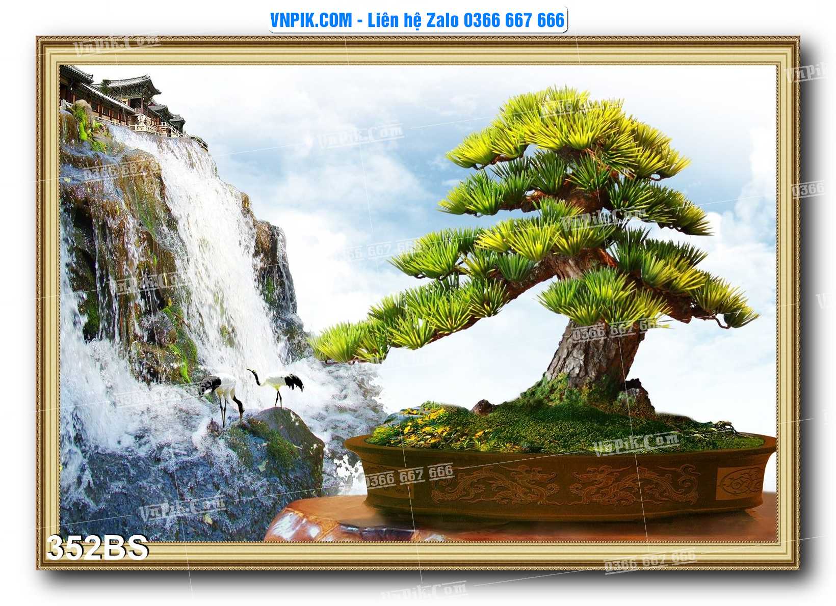 File PSD Tranh Bon Sai Cây Cảnh Trang Trí Siêu Đẹp Mã File 352BS