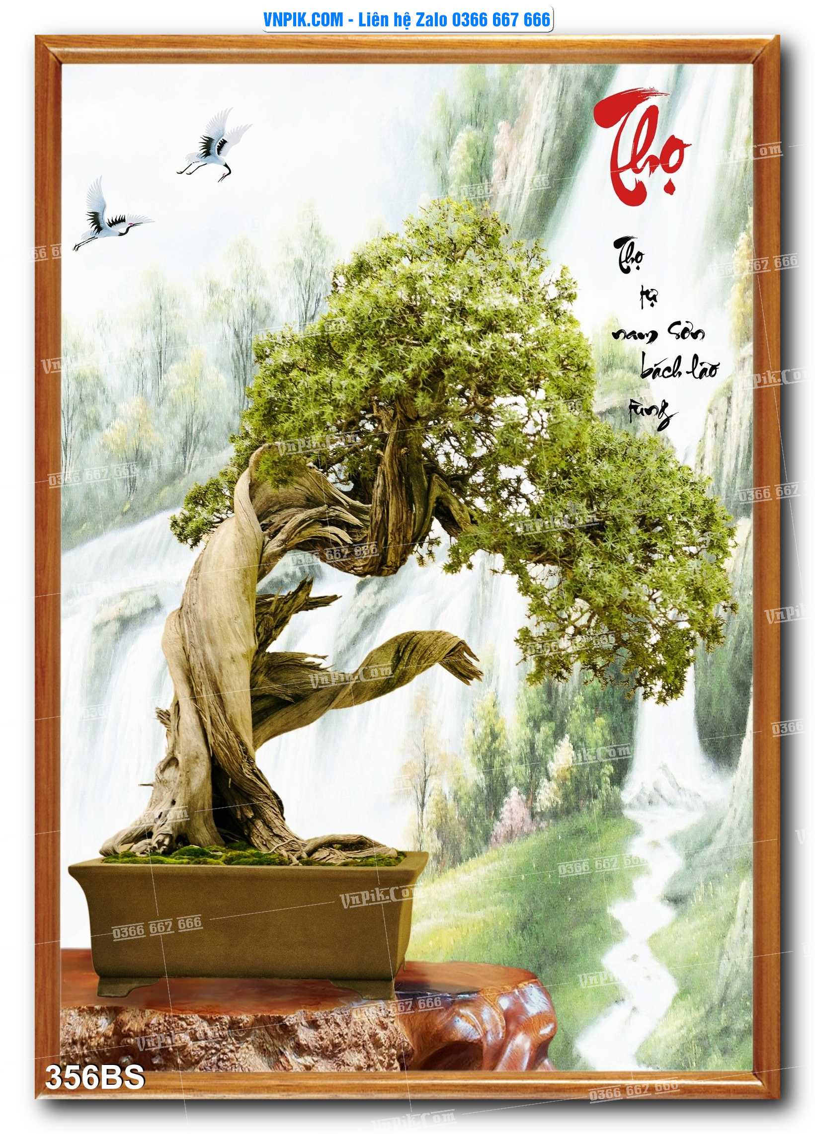 File PSD Tranh Bon Sai Cây Cảnh Trang Trí Siêu Đẹp Mã File 356BS