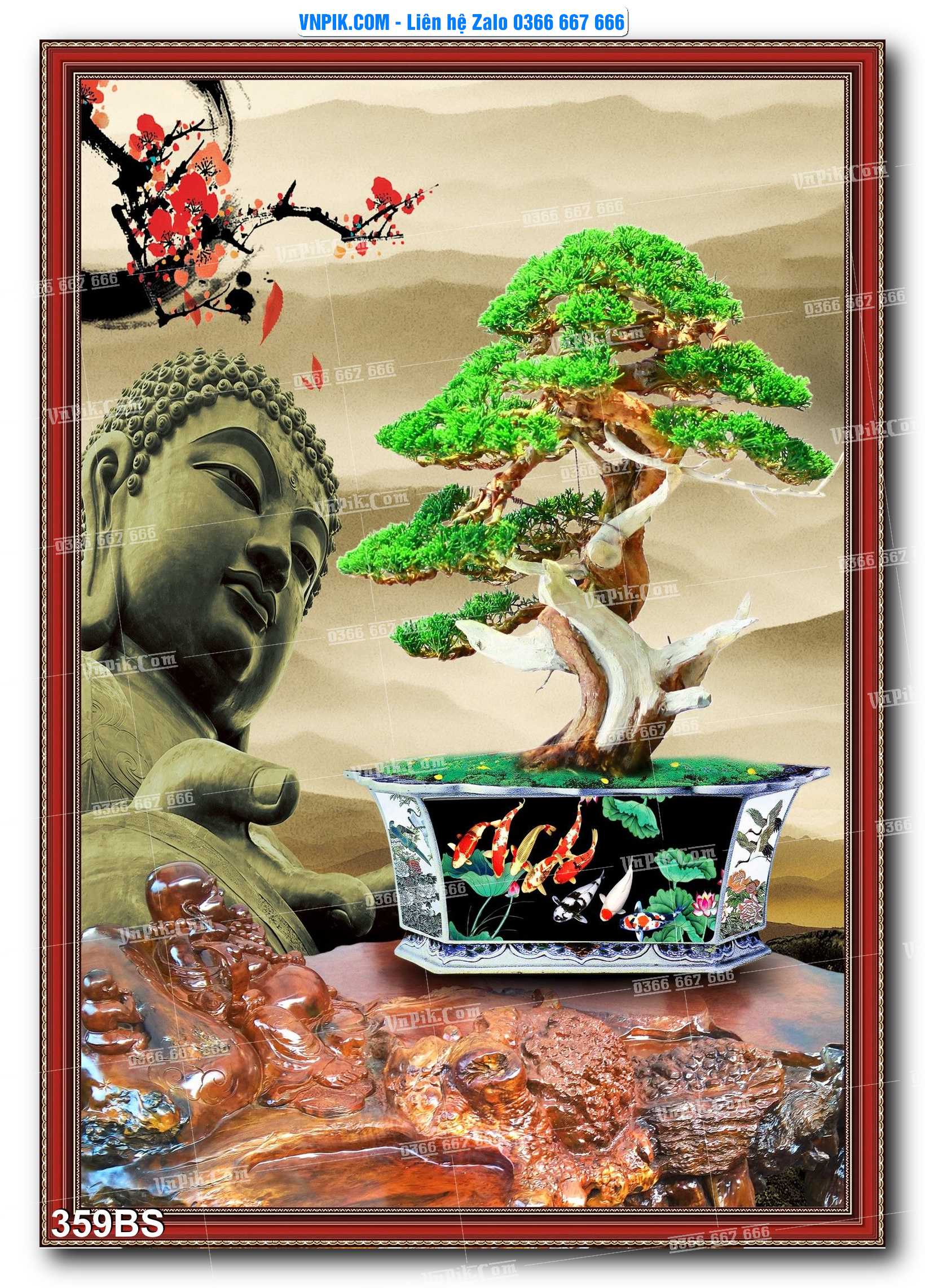 File PSD Tranh Bon Sai Cây Cảnh Trang Trí Siêu Đẹp Mã File 359BS