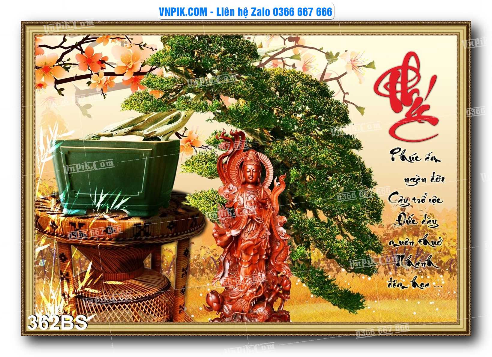 File PSD Tranh Bon Sai Cây Cảnh Trang Trí Siêu Đẹp Mã File 362BS