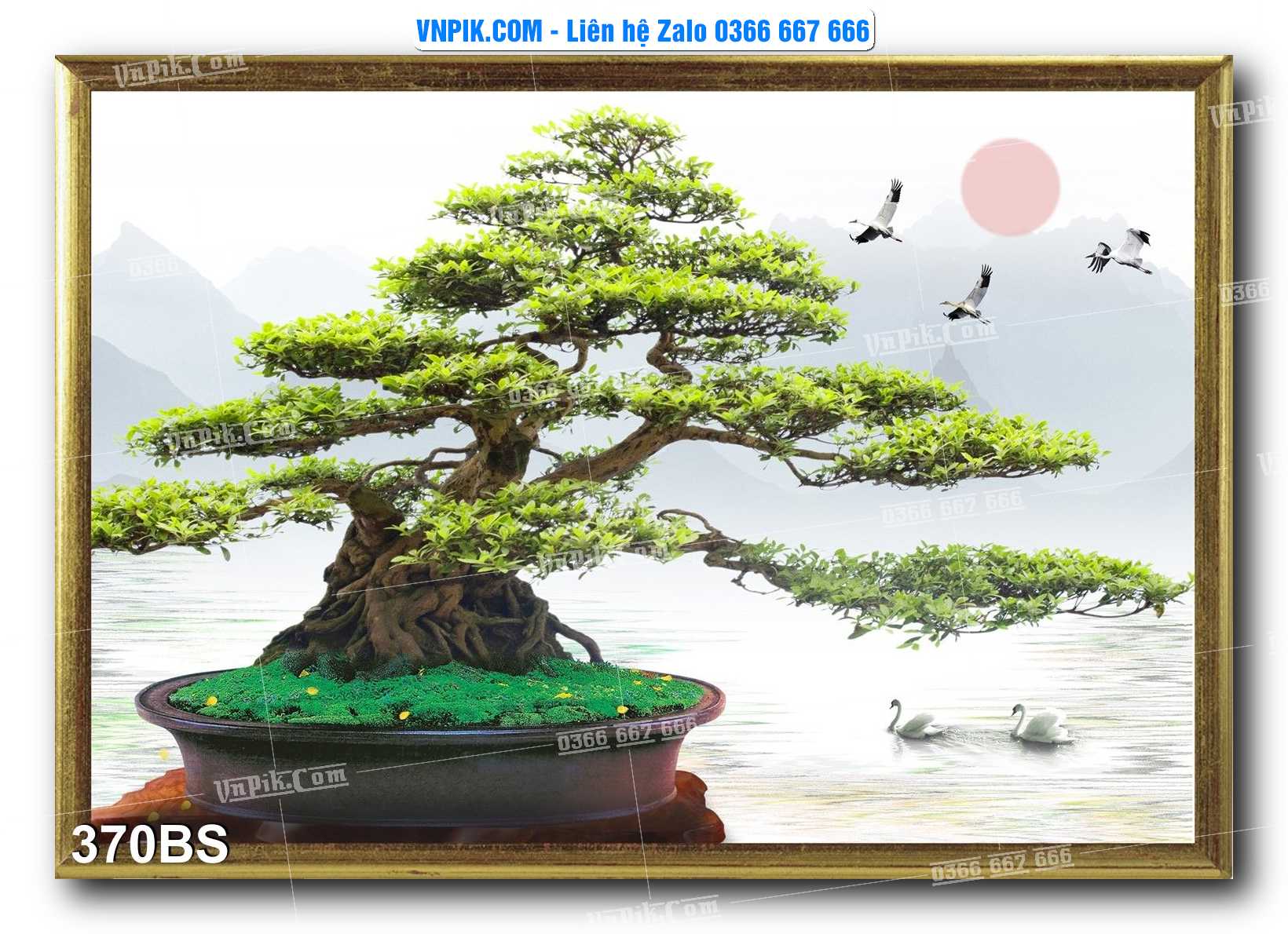 File PSD Tranh Bon Sai Cây Cảnh Trang Trí Siêu Đẹp Mã File 370BS