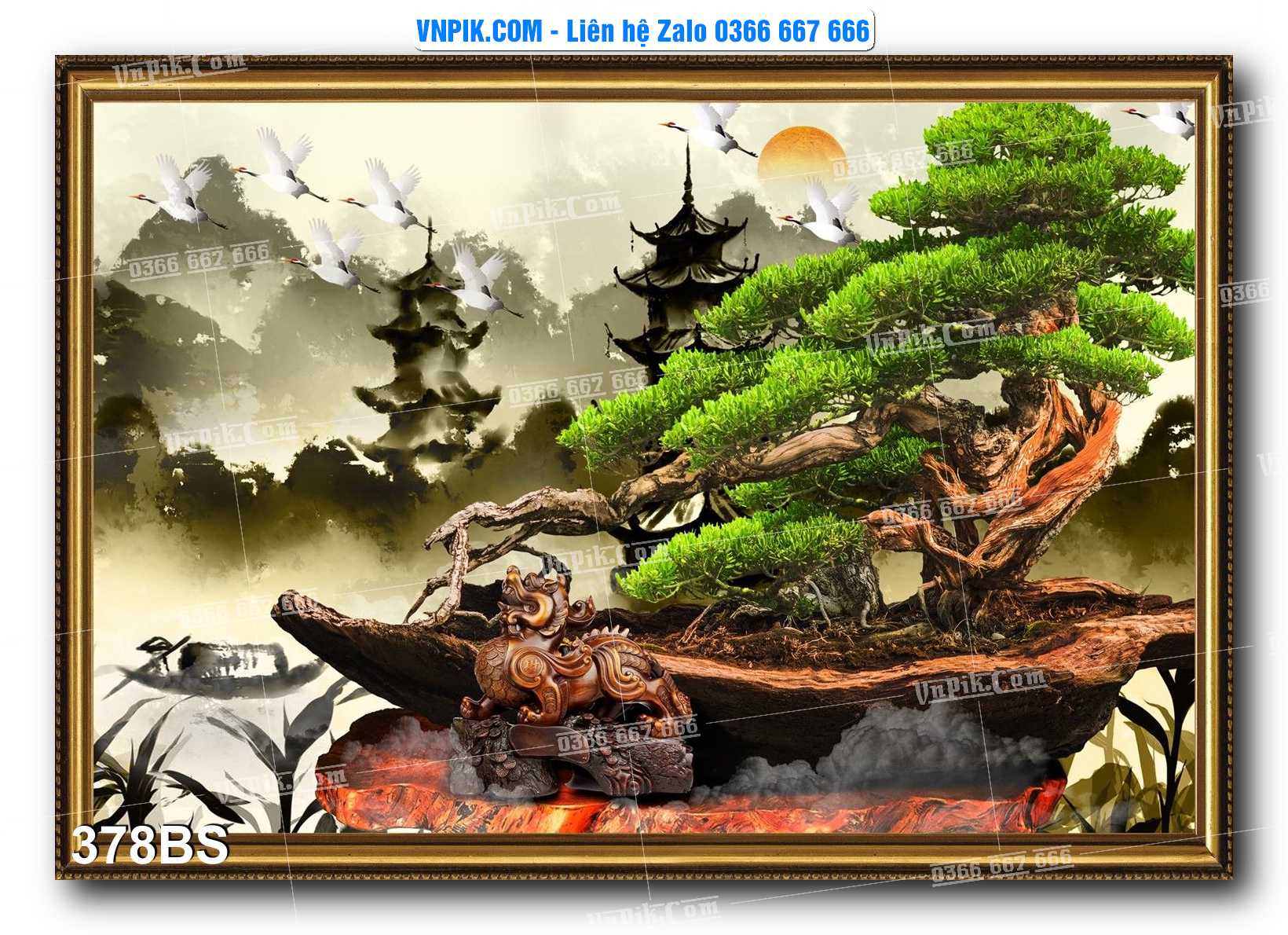 File PSD Tranh Bon Sai Cây Cảnh Trang Trí Siêu Đẹp Mã File 378BS