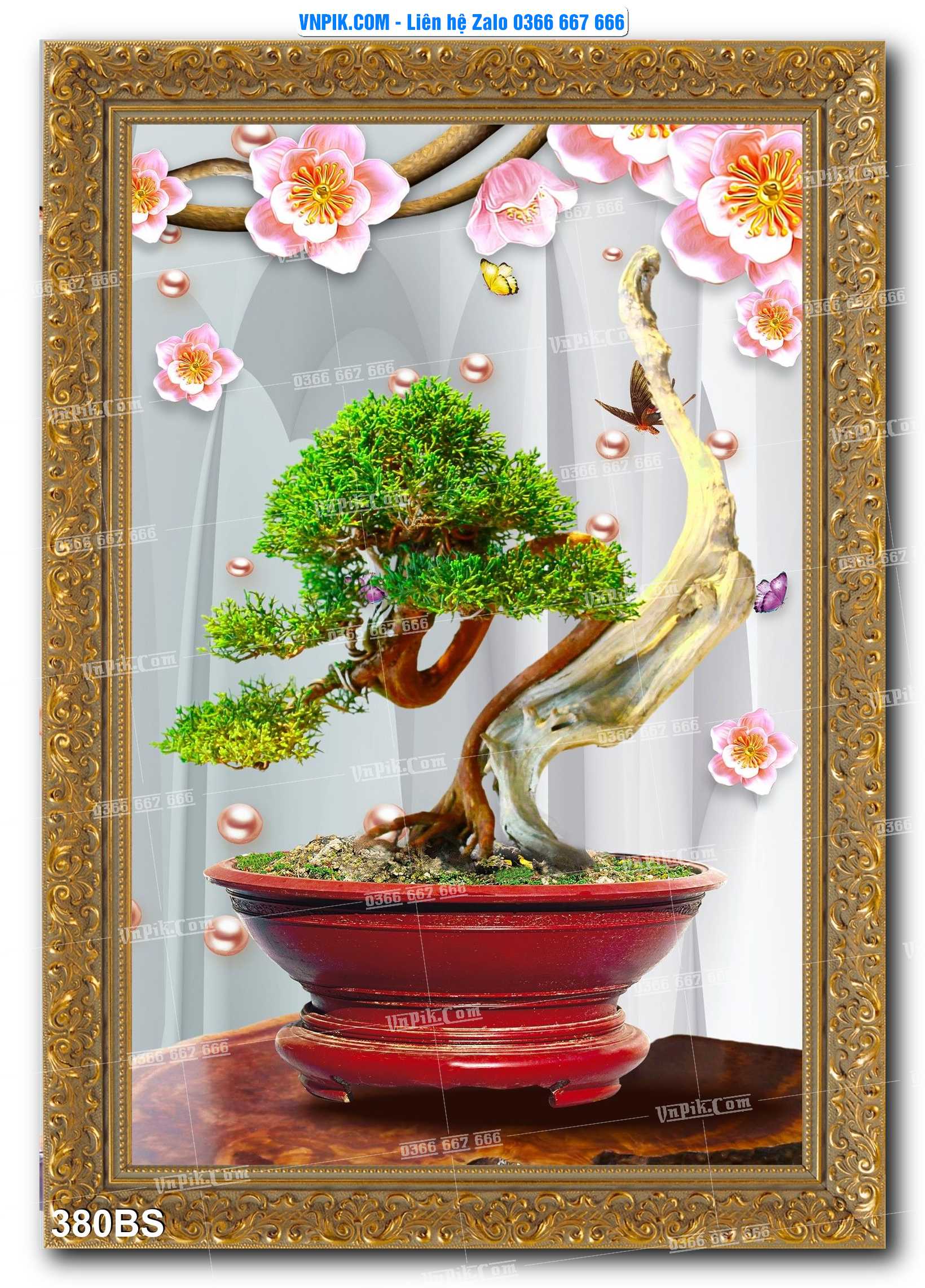 File PSD Tranh Bon Sai Cây Cảnh Trang Trí Siêu Đẹp Mã File 380BS