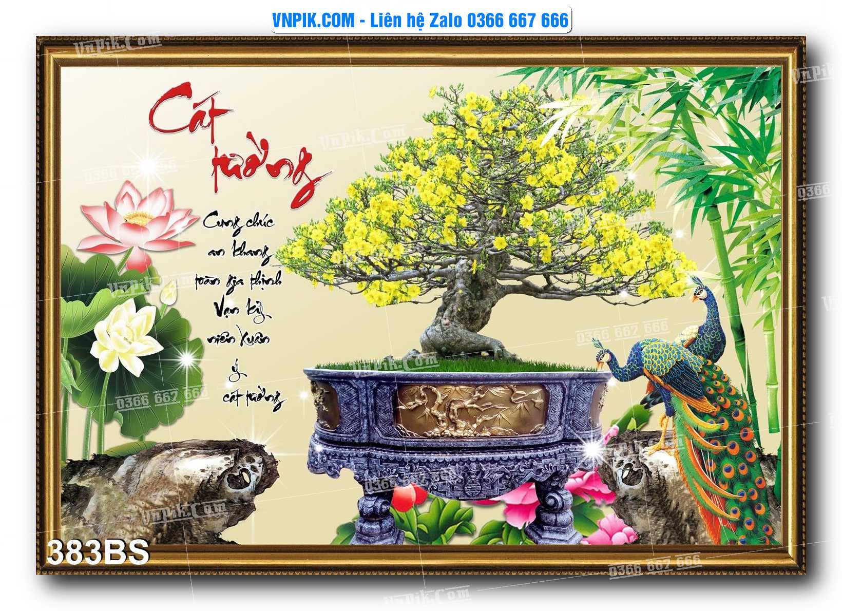 File PSD Tranh Bon Sai Cây Cảnh Trang Trí Siêu Đẹp Mã File 383BS