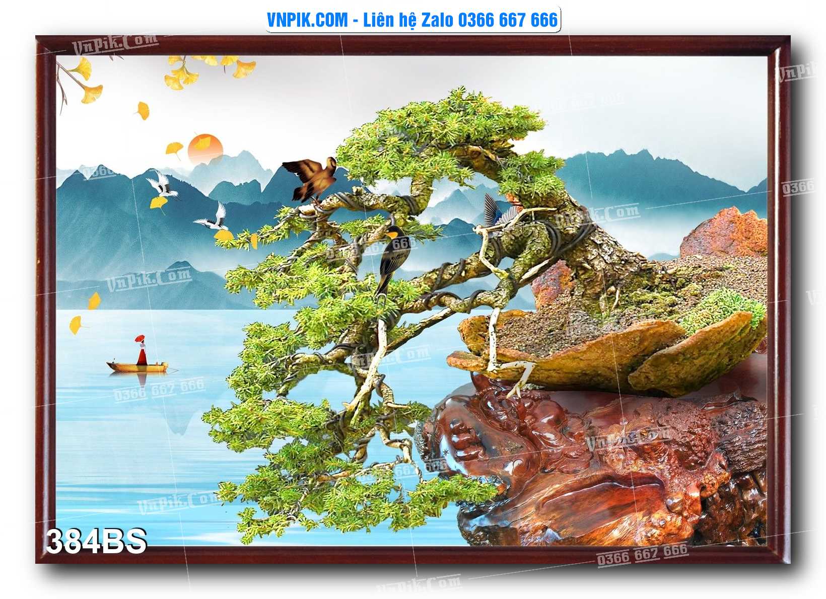 File PSD Tranh Bon Sai Cây Cảnh Trang Trí Siêu Đẹp Mã File 384BS