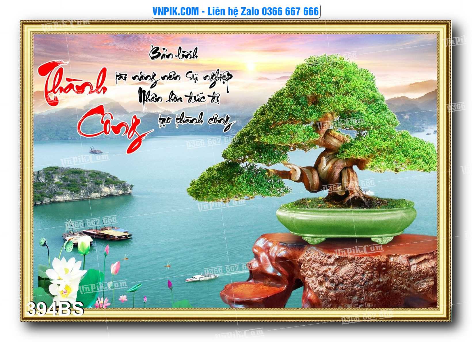 File PSD Tranh Bon Sai Cây Cảnh Trang Trí Siêu Đẹp Mã File 394BS