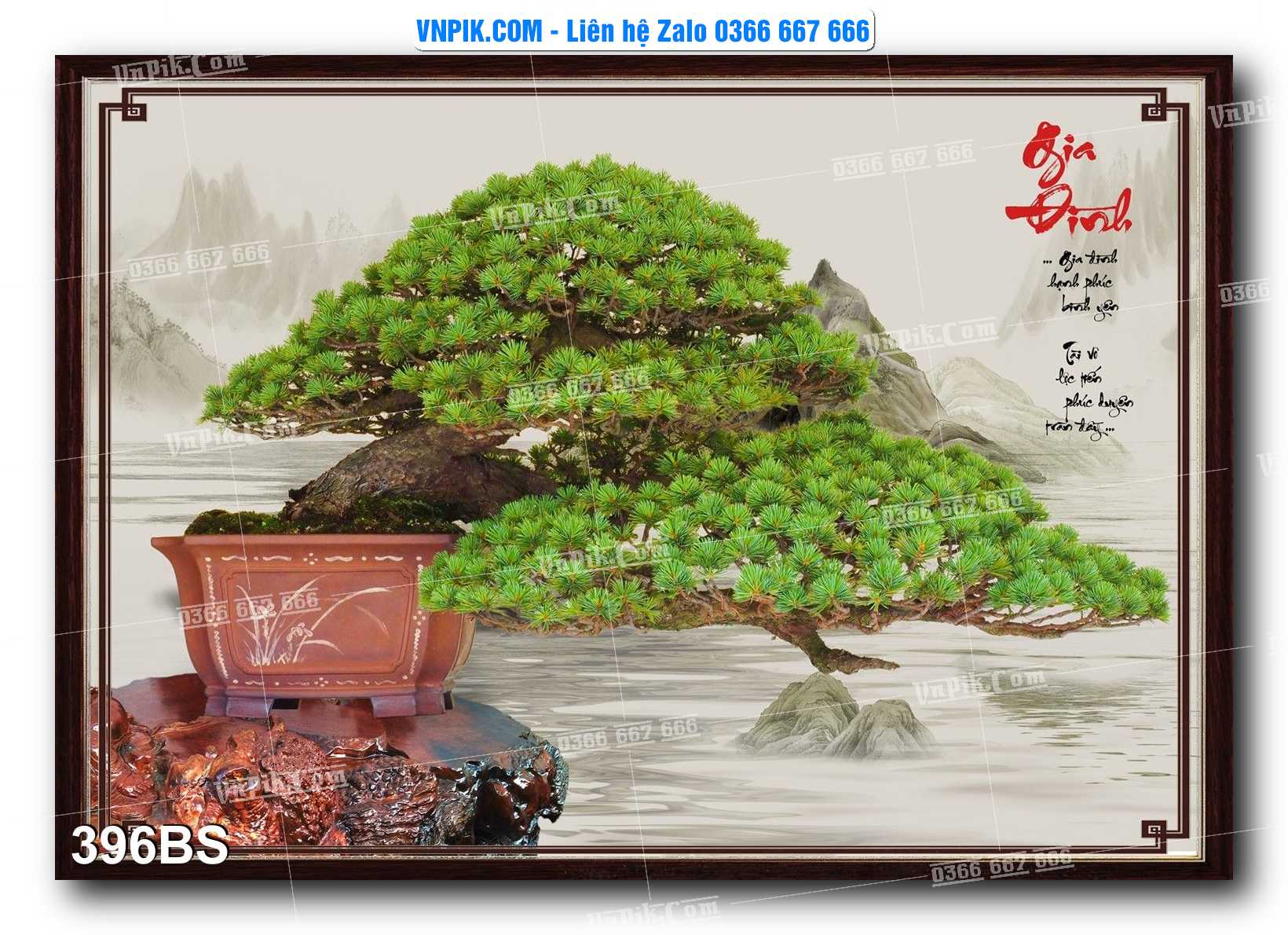 File PSD Tranh Bon Sai Cây Cảnh Trang Trí Siêu Đẹp Mã File 396BS
