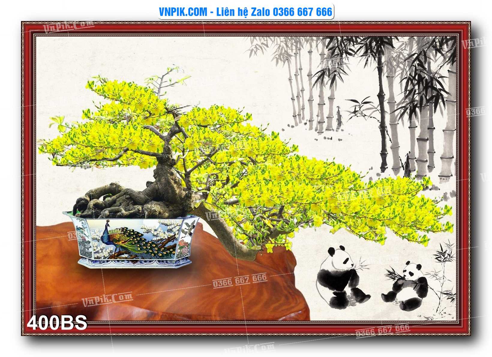 File PSD Tranh Bon Sai Cây Cảnh Trang Trí Siêu Đẹp Mã File 400BS