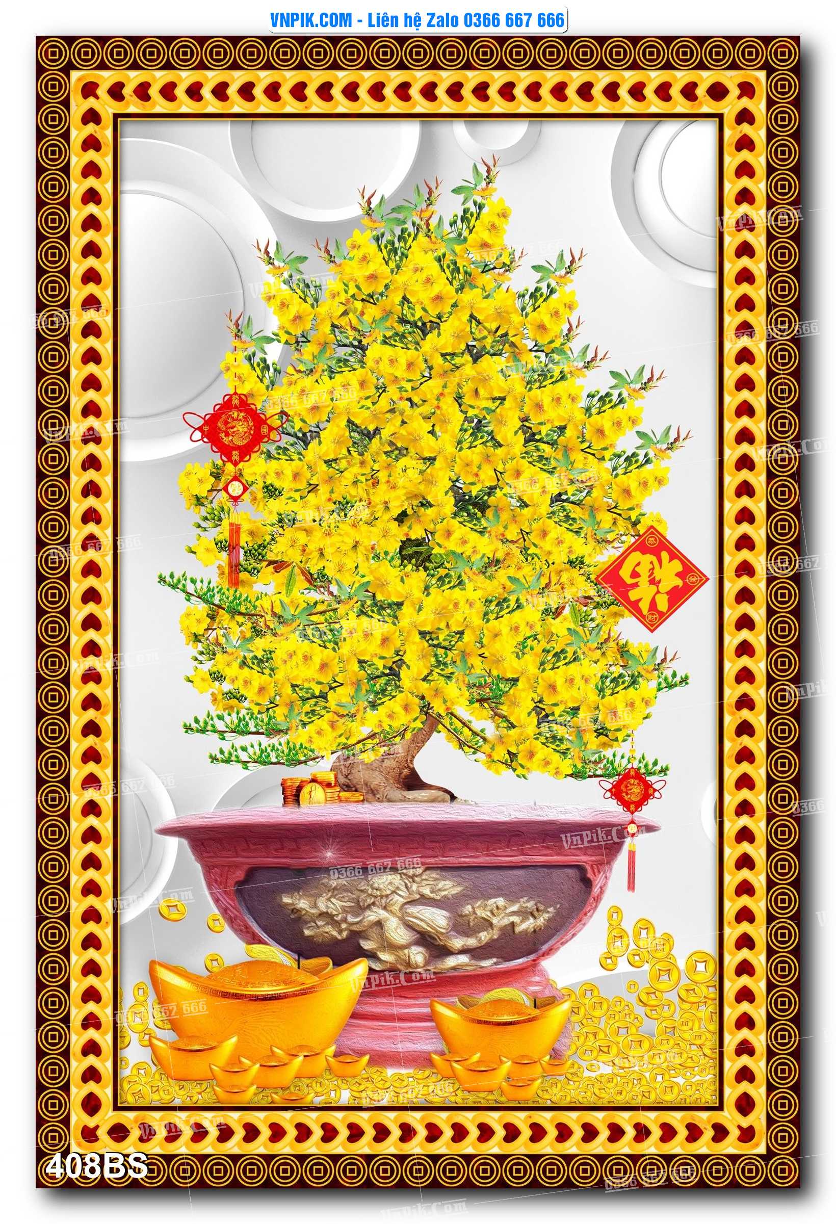 File PSD Tranh Bon Sai Cây Cảnh Trang Trí Siêu Đẹp Mã File 408BS