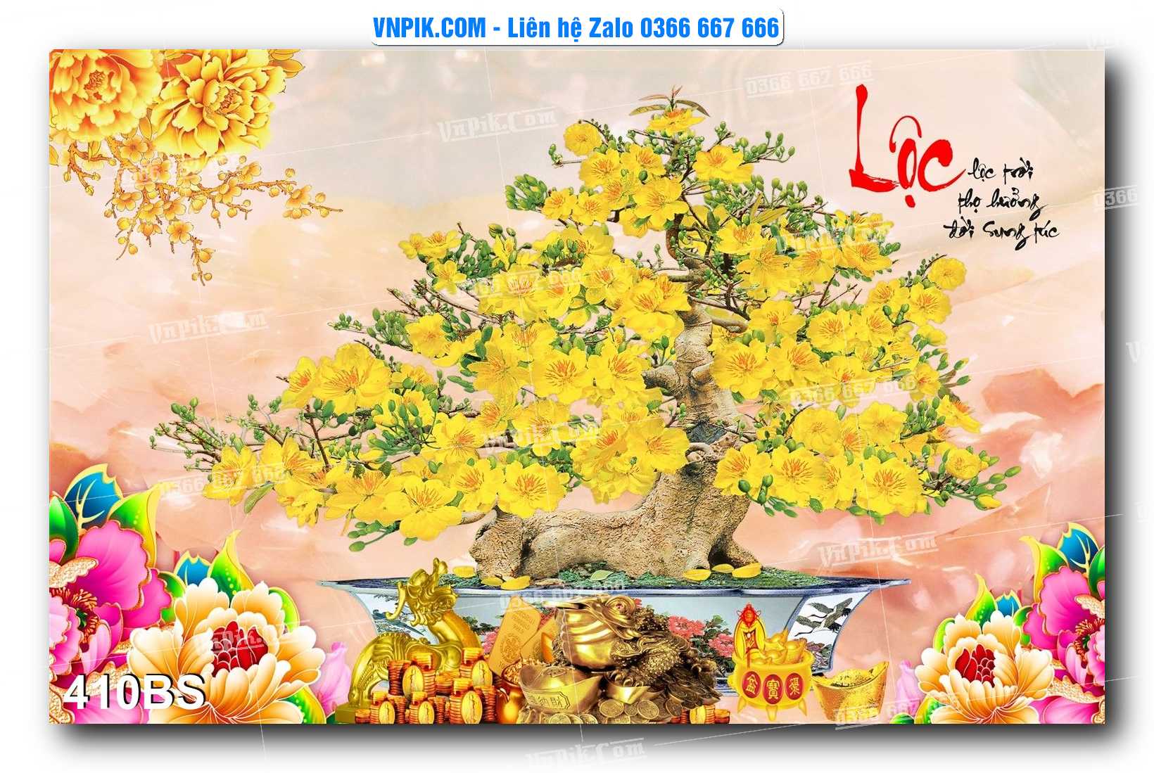 File PSD Tranh Bon Sai Cây Cảnh Trang Trí Siêu Đẹp Mã File 410BS