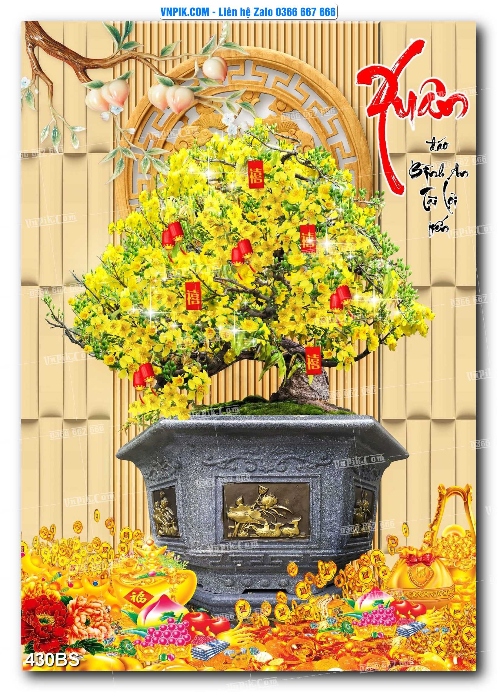 File PSD Tranh Bon Sai Cây Cảnh Trang Trí Siêu Đẹp Mã File 430BS