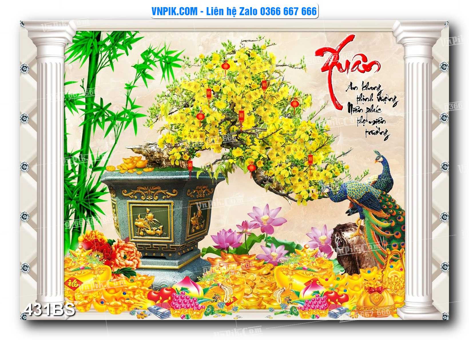 File PSD Tranh Bon Sai Cây Cảnh Trang Trí Siêu Đẹp Mã File 431BS
