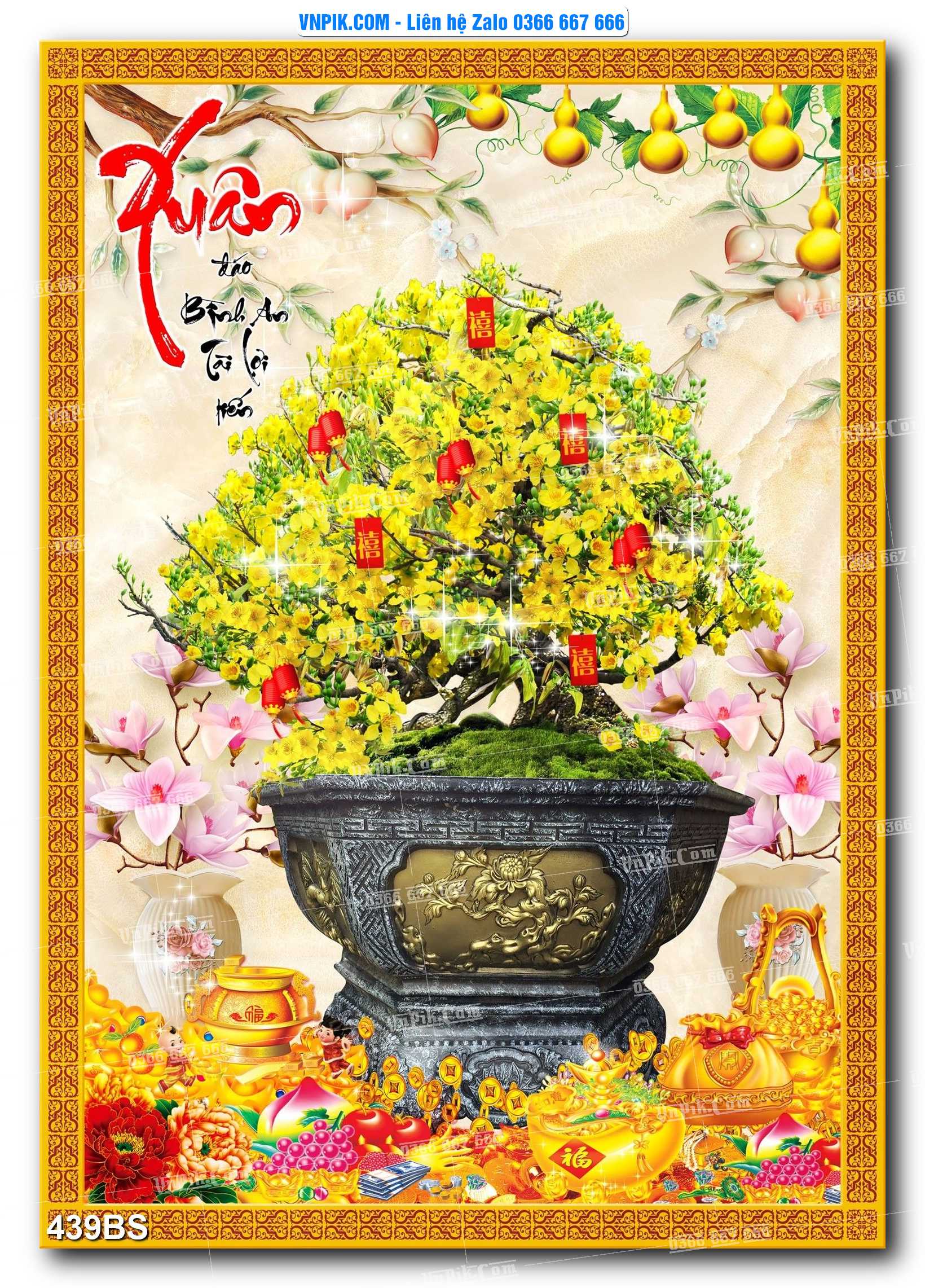 File PSD Tranh Bon Sai Cây Cảnh Trang Trí Siêu Đẹp Mã File 439BS