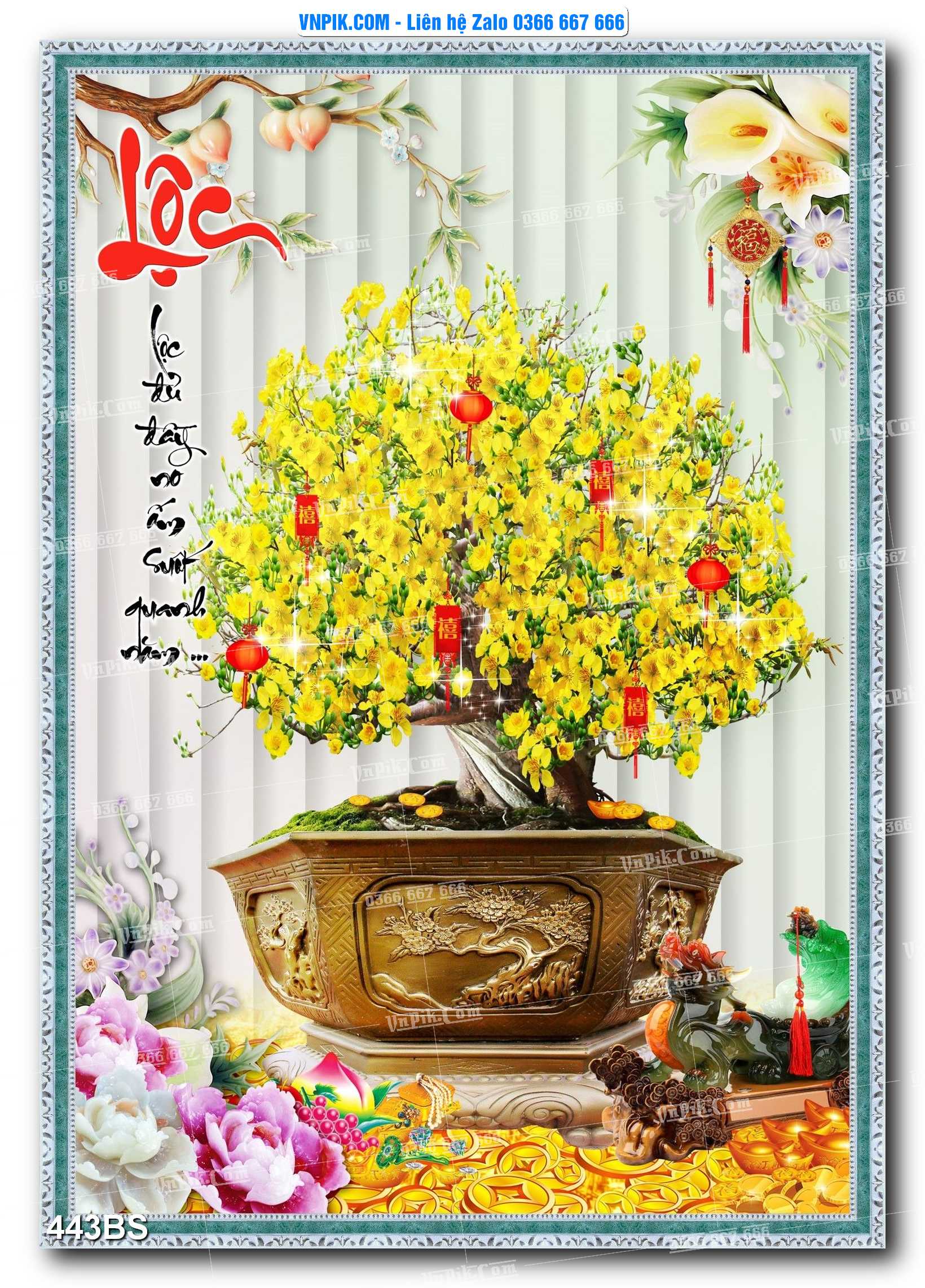 File PSD Tranh Bon Sai Cây Cảnh Trang Trí Siêu Đẹp Mã File 443BS