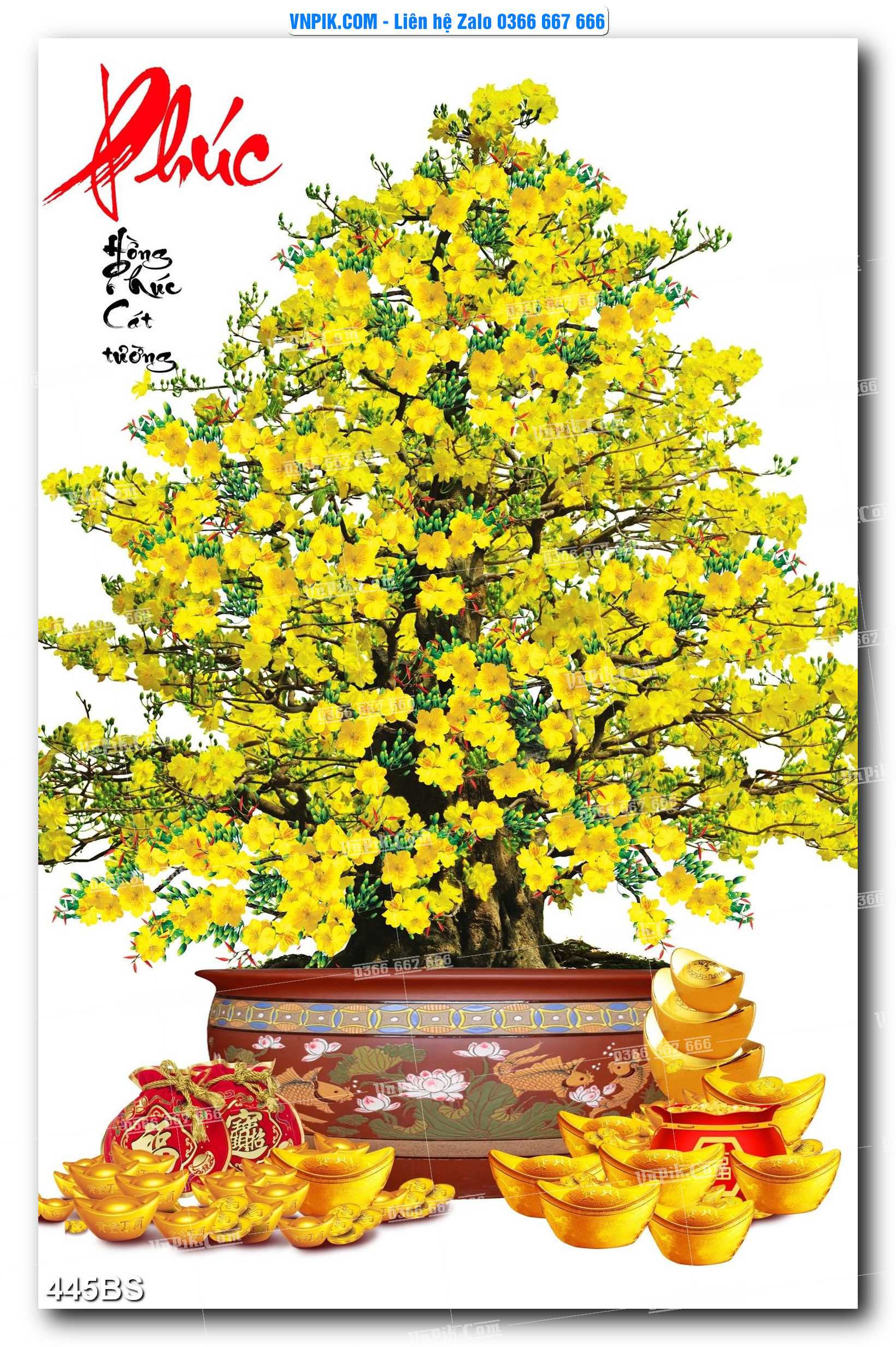 File PSD Tranh Bon Sai Cây Cảnh Trang Trí Siêu Đẹp Mã File 445BS