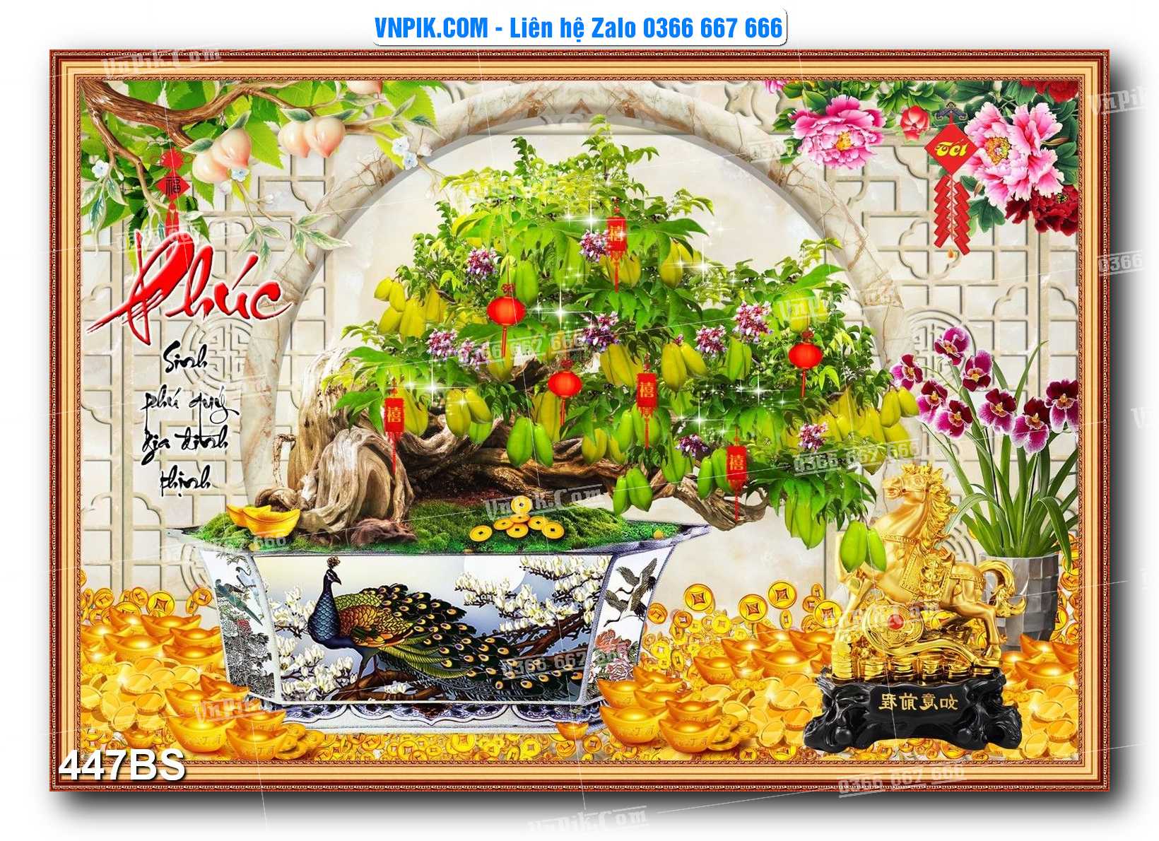 File PSD Tranh Bon Sai Cây Cảnh Trang Trí Siêu Đẹp Mã File 447BS