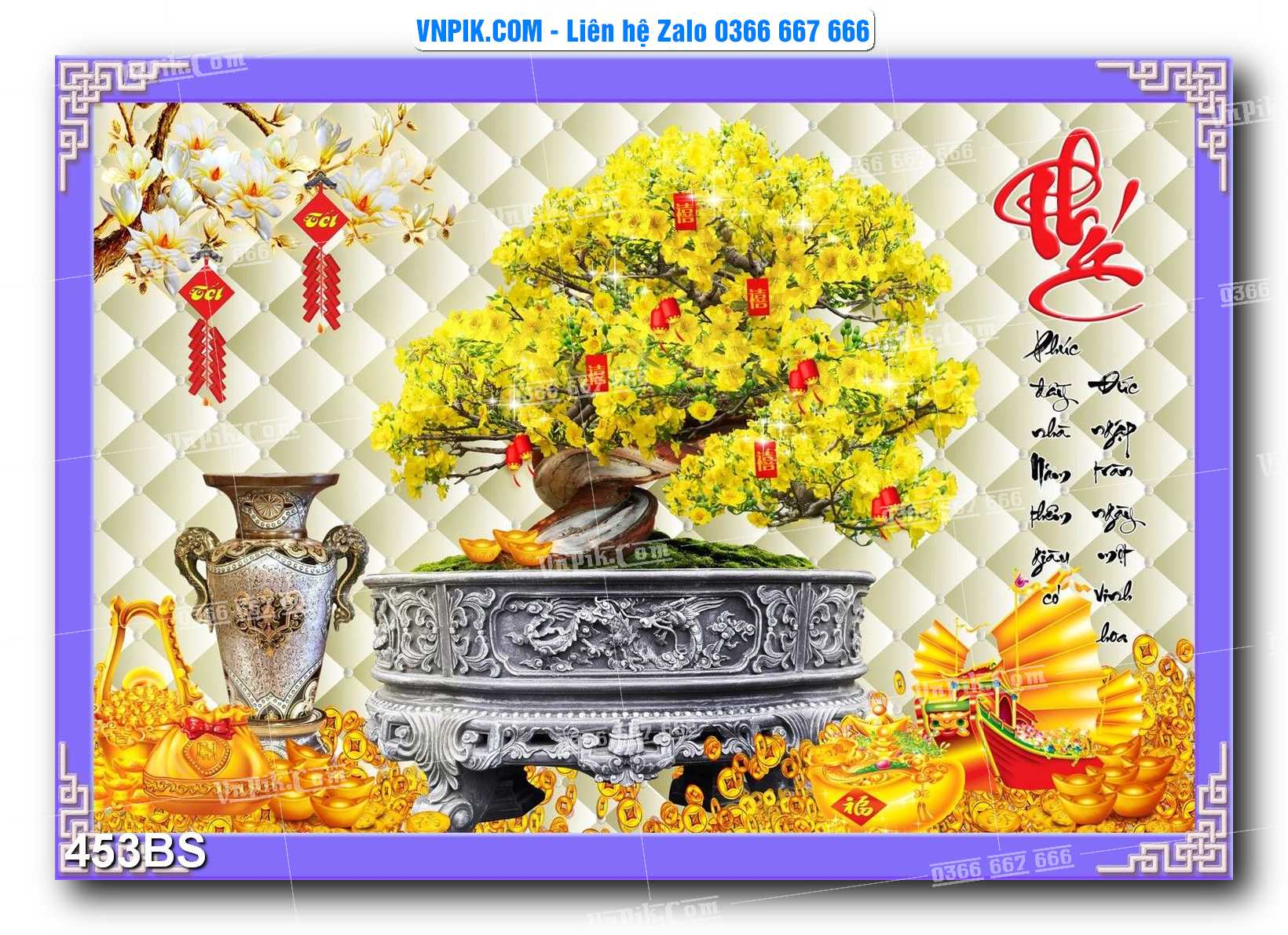 File PSD Tranh Bon Sai Cây Cảnh Trang Trí Siêu Đẹp Mã File 453BS