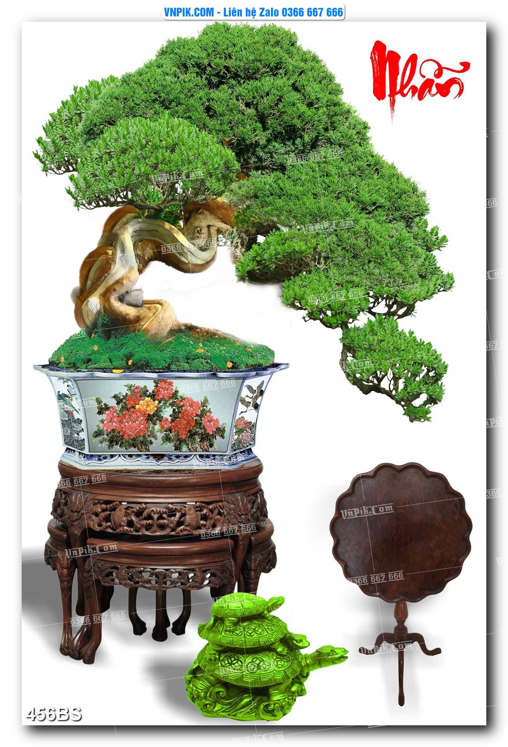 File PSD Tranh Bon Sai Cây Cảnh Trang Trí Siêu Đẹp Mã File 456BS