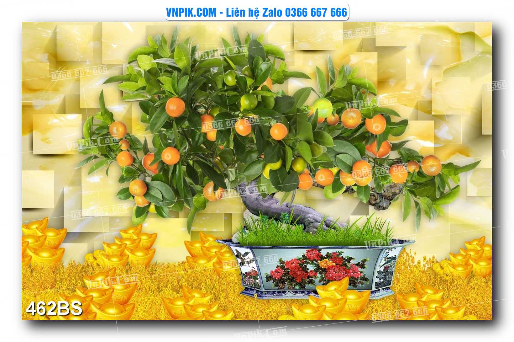 File PSD Tranh Bon Sai Cây Cảnh Trang Trí Siêu Đẹp Mã File 462BS
