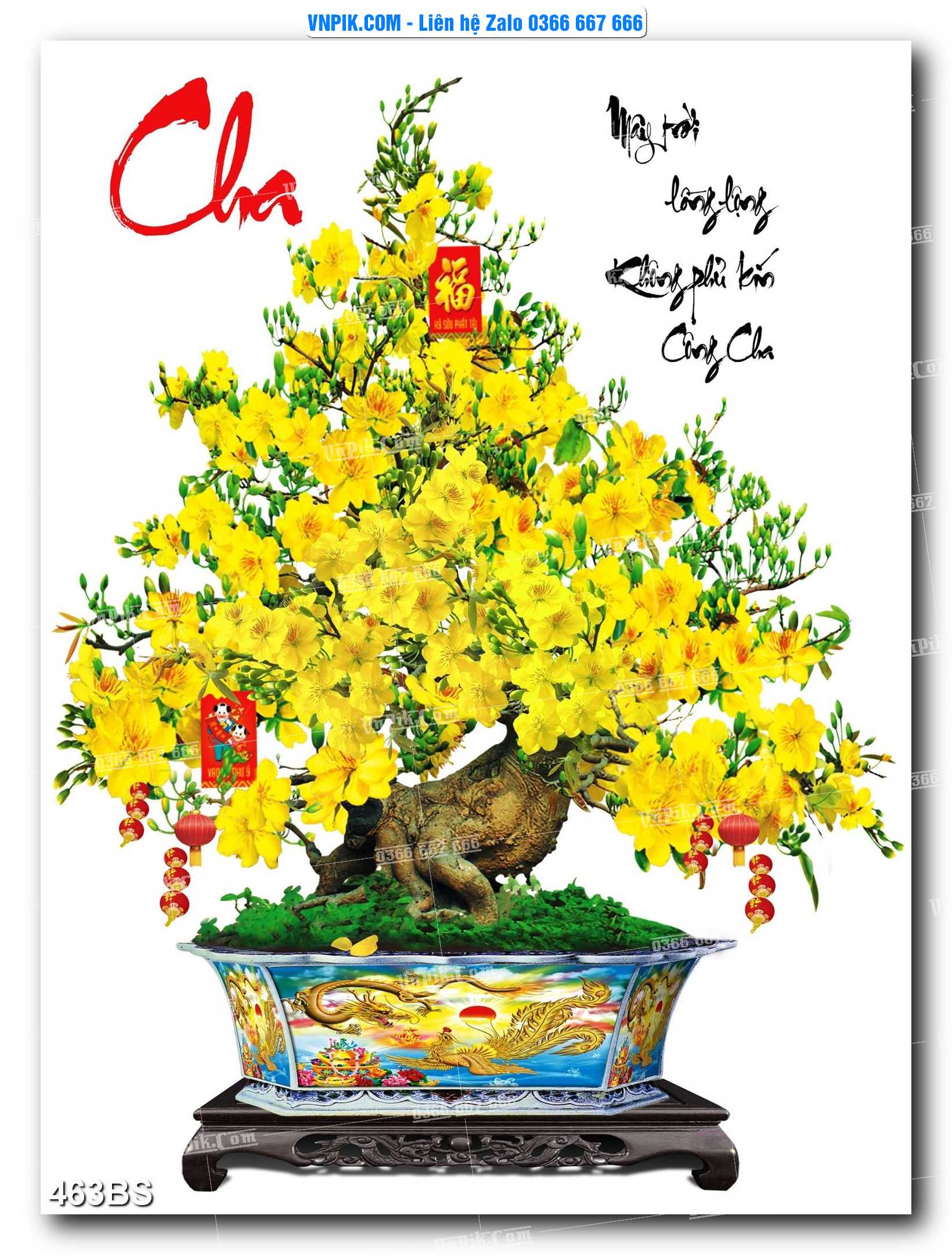 File PSD Tranh Bon Sai Cây Cảnh Trang Trí Siêu Đẹp Mã File 463BS