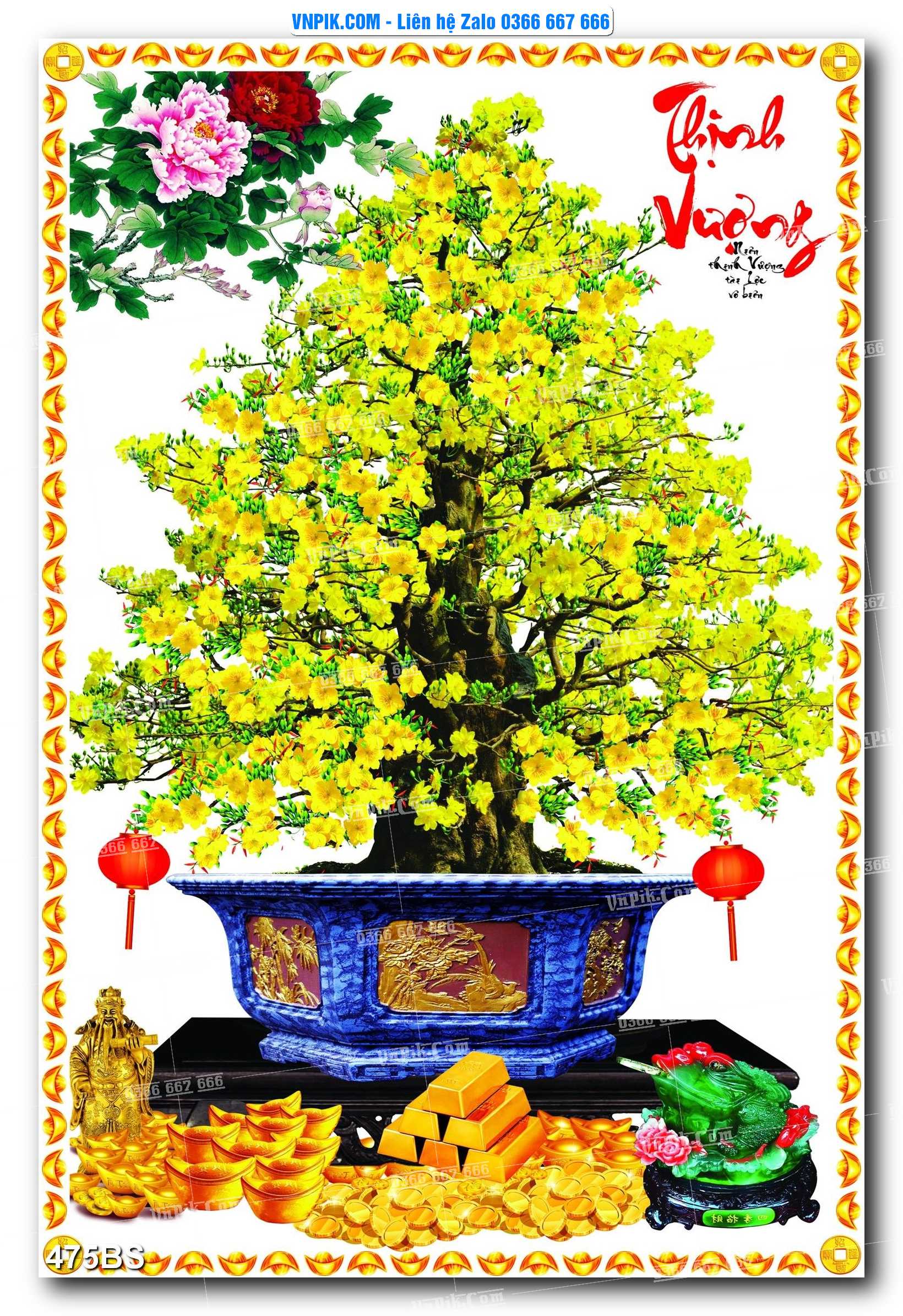File PSD Tranh Bon Sai Cây Cảnh Trang Trí Siêu Đẹp Mã File 475BS