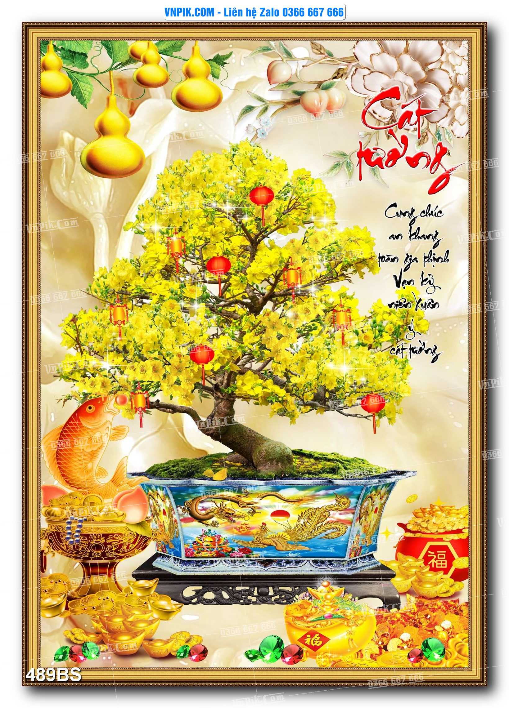 File PSD Tranh Bon Sai Cây Cảnh Trang Trí Siêu Đẹp Mã File 489BS