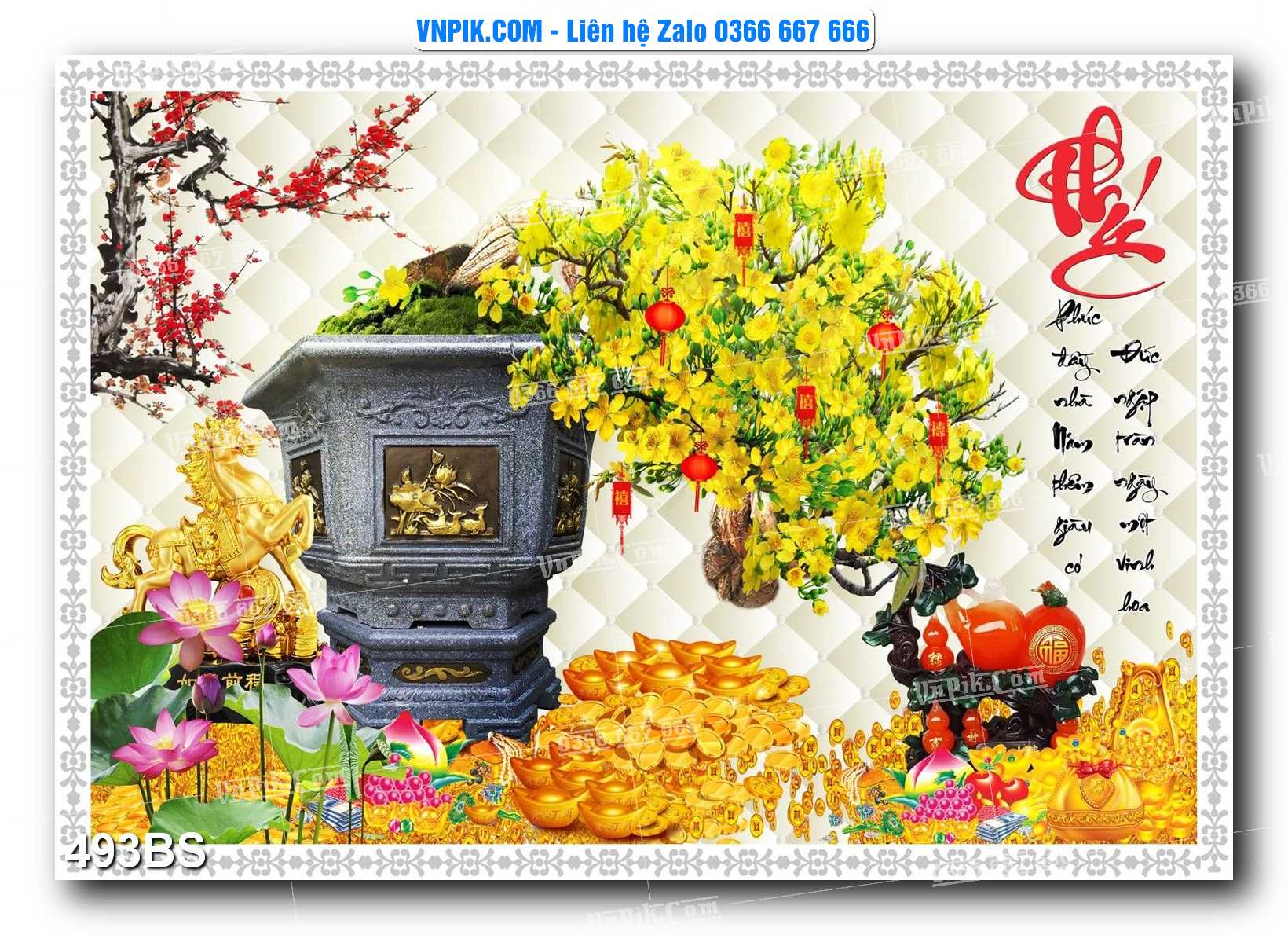 File PSD Tranh Bon Sai Cây Cảnh Trang Trí Siêu Đẹp Mã File 493BS