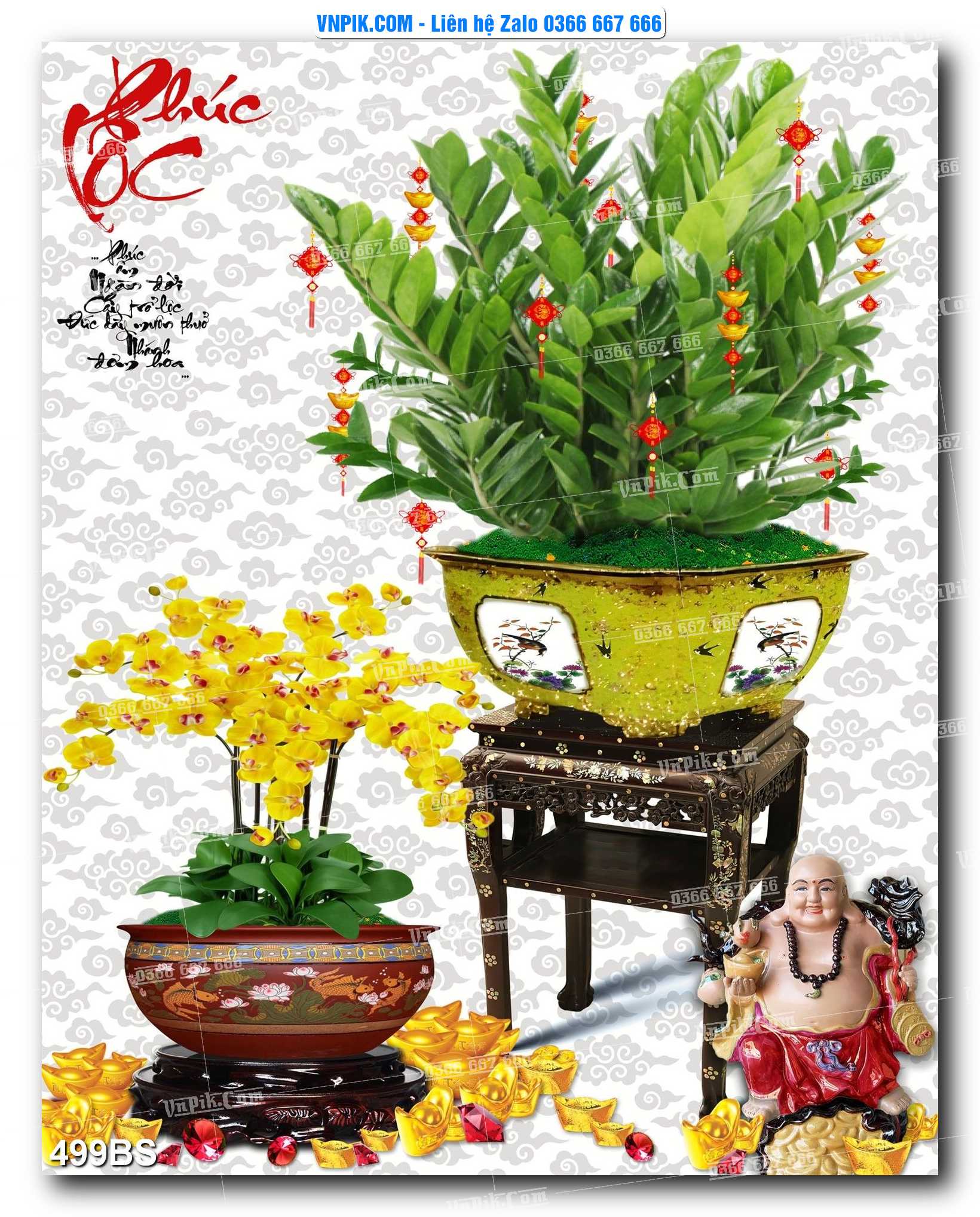 File PSD Tranh Bon Sai Cây Cảnh Trang Trí Siêu Đẹp Mã File 499BS