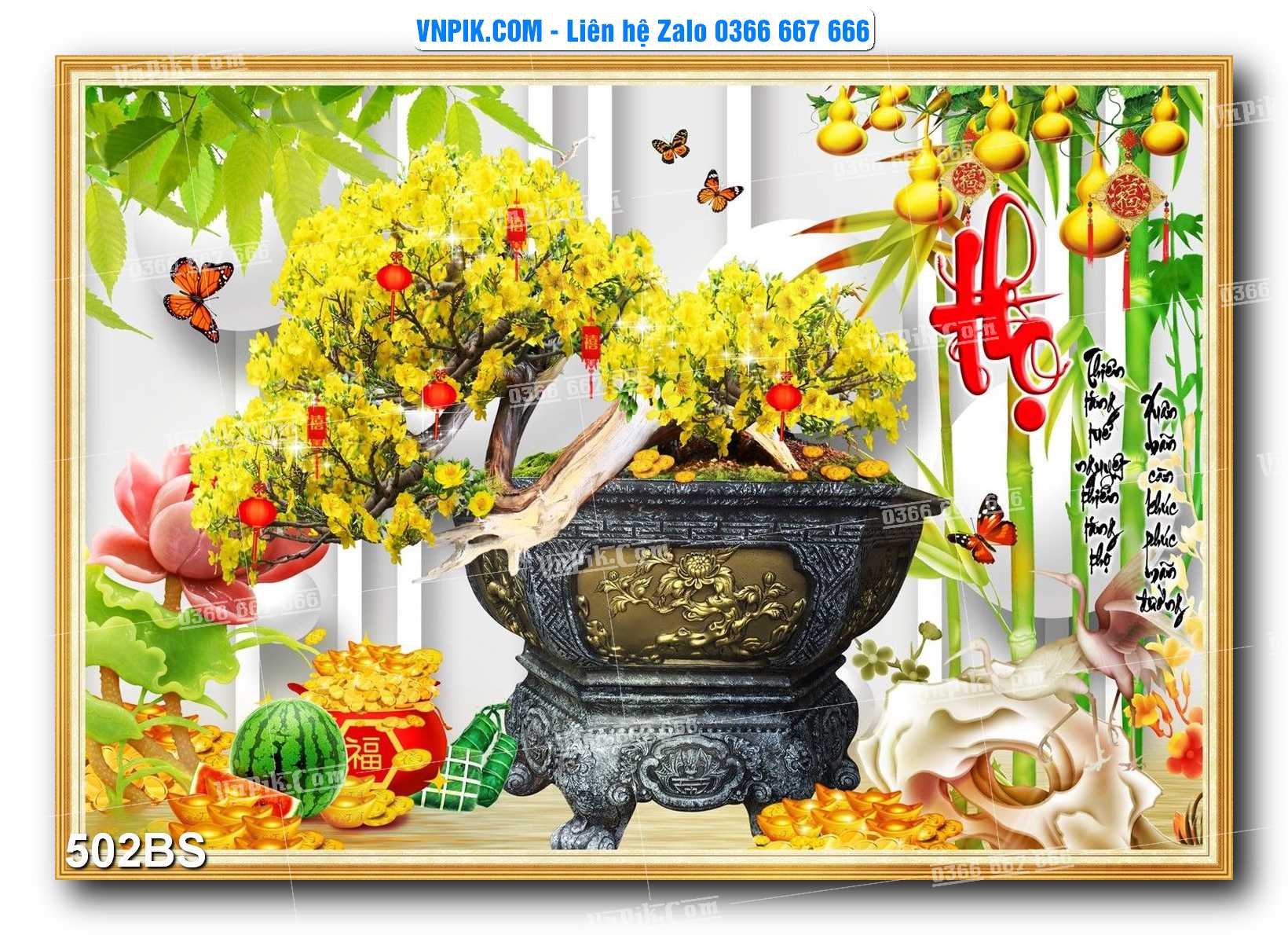 File PSD Tranh Bon Sai Cây Cảnh Trang Trí Siêu Đẹp Mã File 502BS