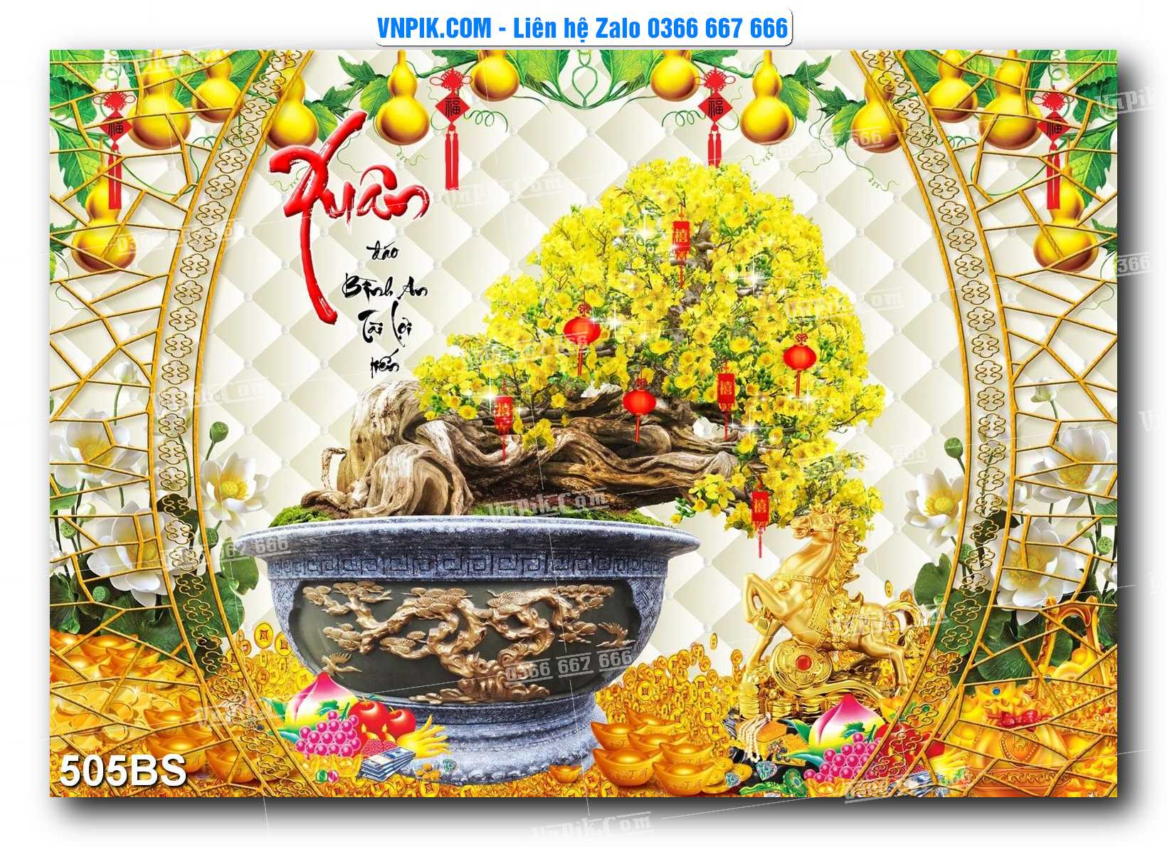 File PSD Tranh Bon Sai Cây Cảnh Trang Trí Siêu Đẹp Mã File 505BS