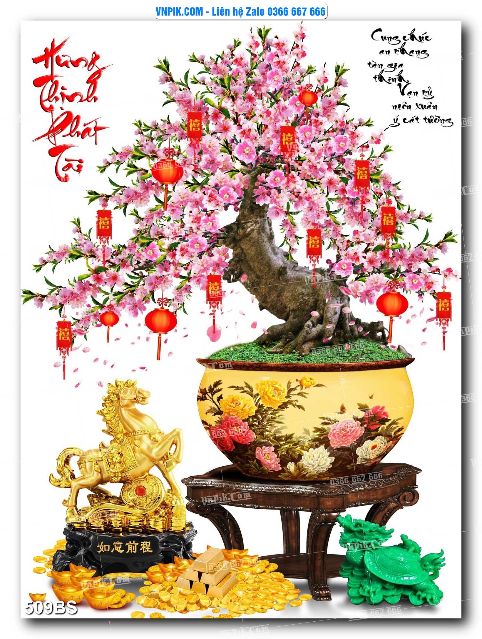 File PSD Tranh Bon Sai Cây Cảnh Trang Trí Siêu Đẹp Mã File 509BS