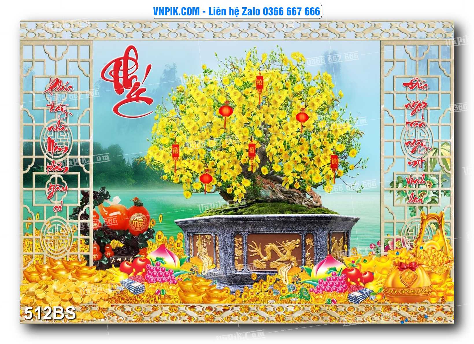 File PSD Tranh Bon Sai Cây Cảnh Trang Trí Siêu Đẹp Mã File 512BS