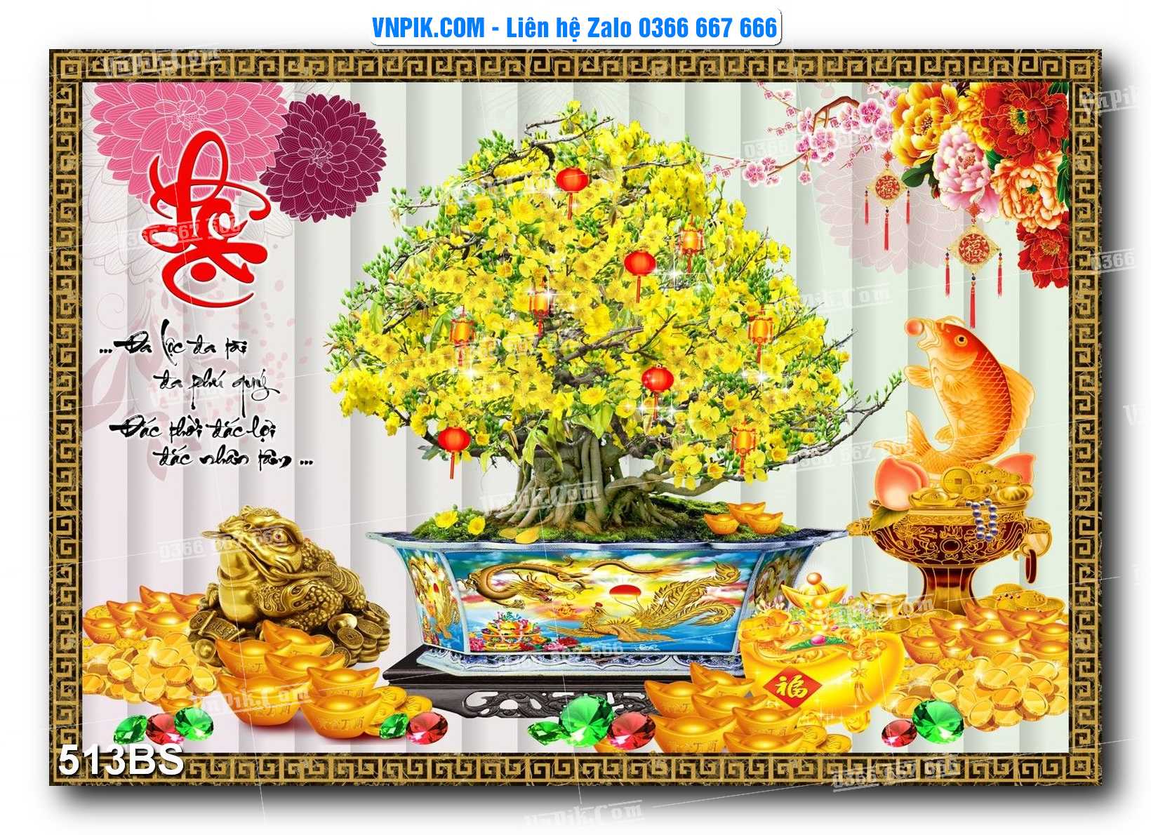 File PSD Tranh Bon Sai Cây Cảnh Trang Trí Siêu Đẹp Mã File 513BS
