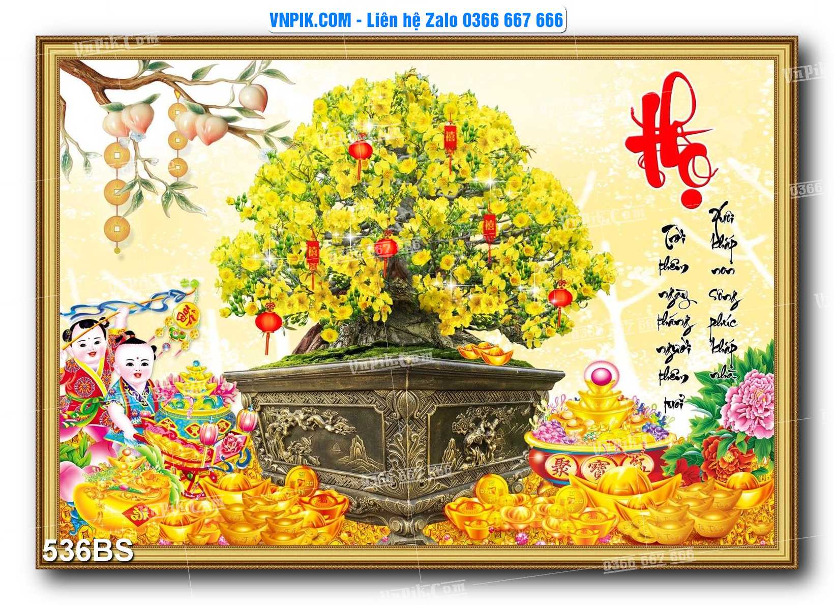 File PSD Tranh Bon Sai Cây Cảnh Trang Trí Siêu Đẹp Mã File 536BS