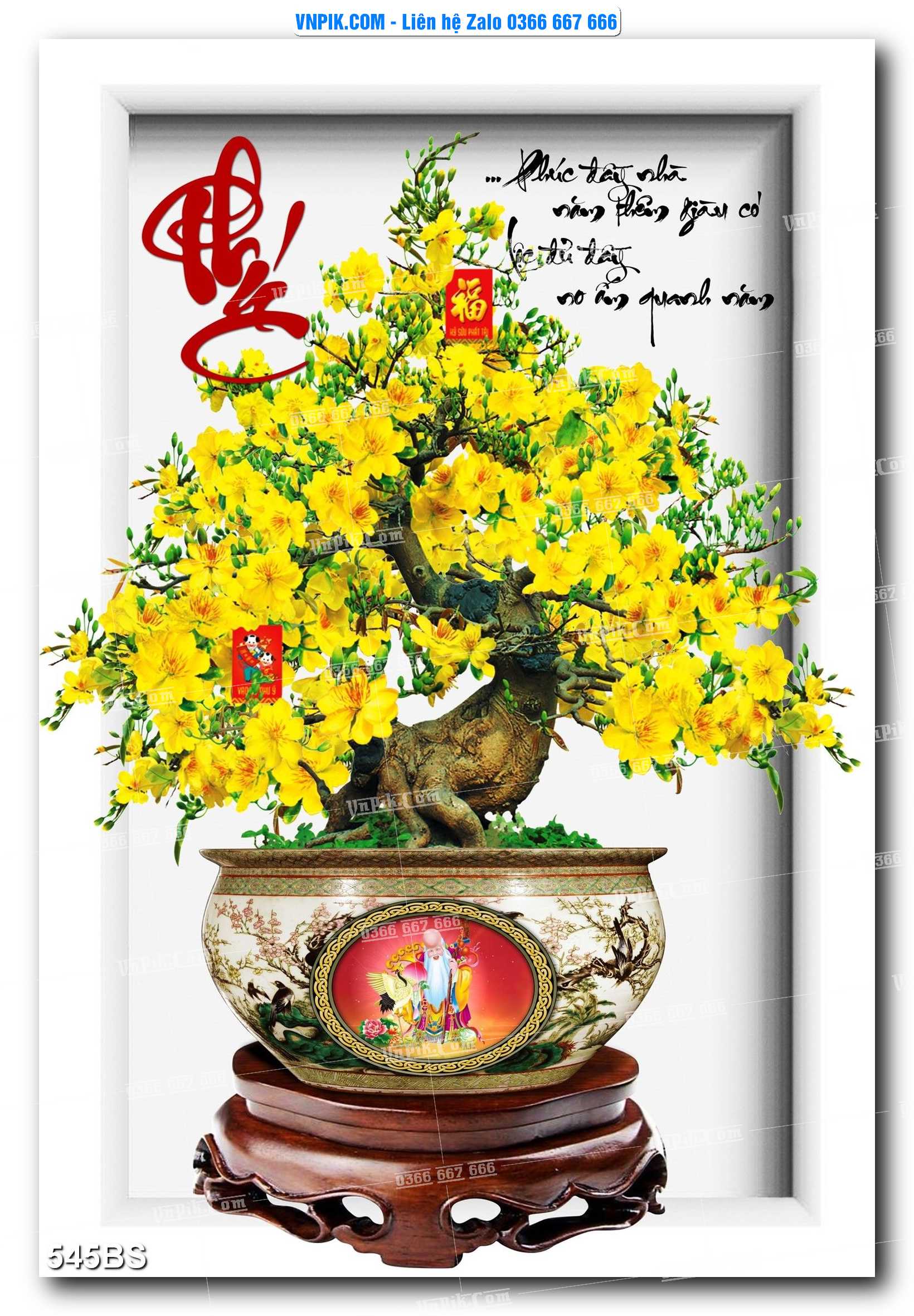 File PSD Tranh Bon Sai Cây Cảnh Trang Trí Siêu Đẹp Mã File 545BS