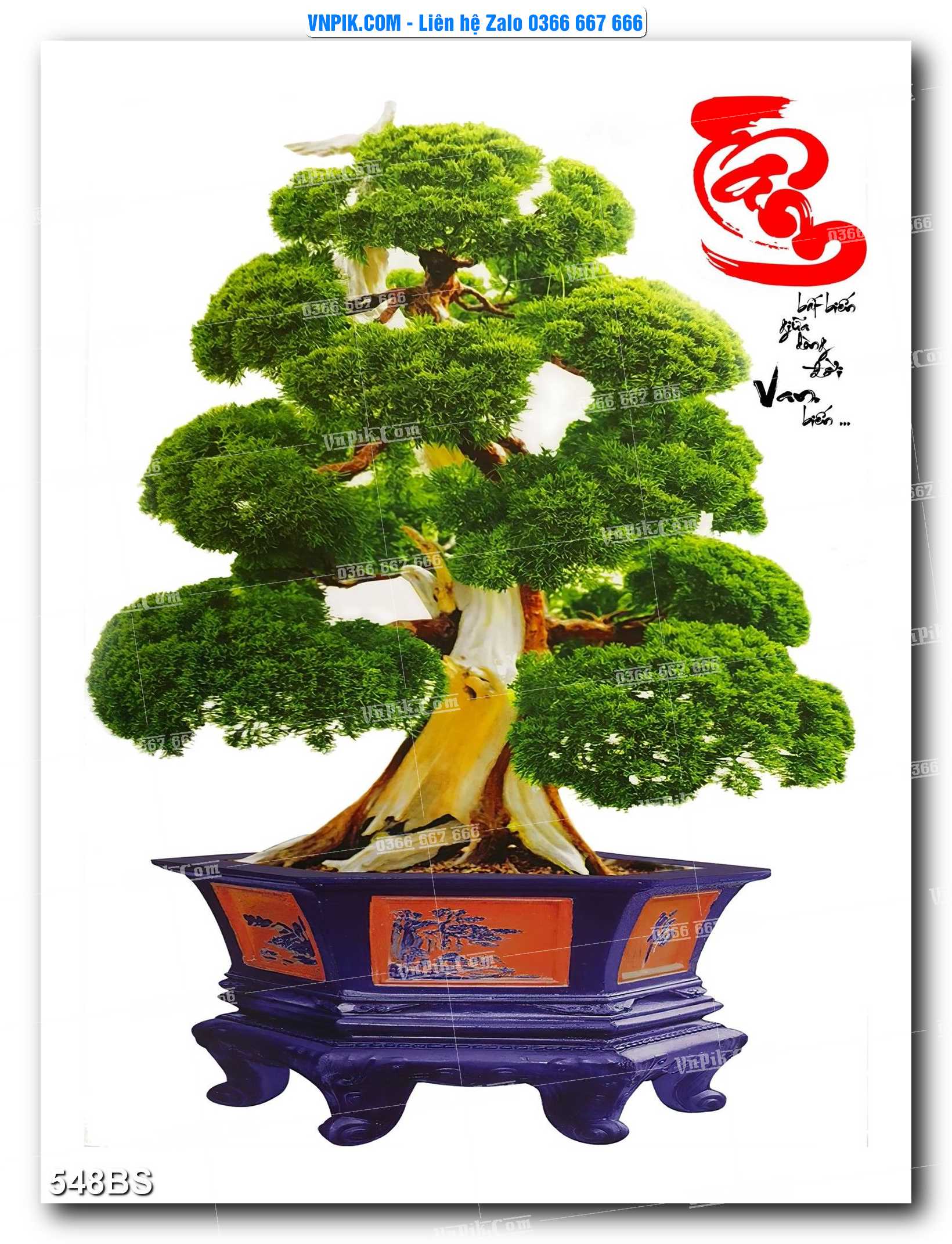 File PSD Tranh Bon Sai Cây Cảnh Trang Trí Siêu Đẹp Mã File 548BS