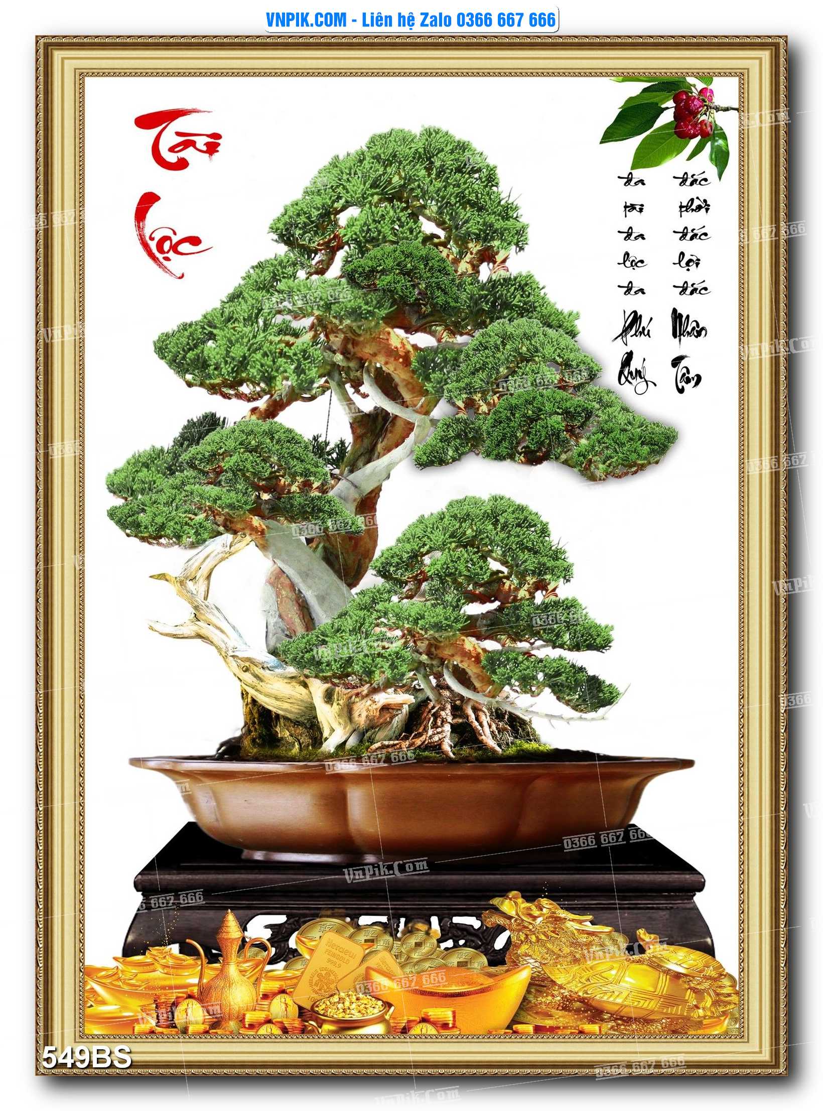 File PSD Tranh Bon Sai Cây Cảnh Trang Trí Siêu Đẹp Mã File 549BS