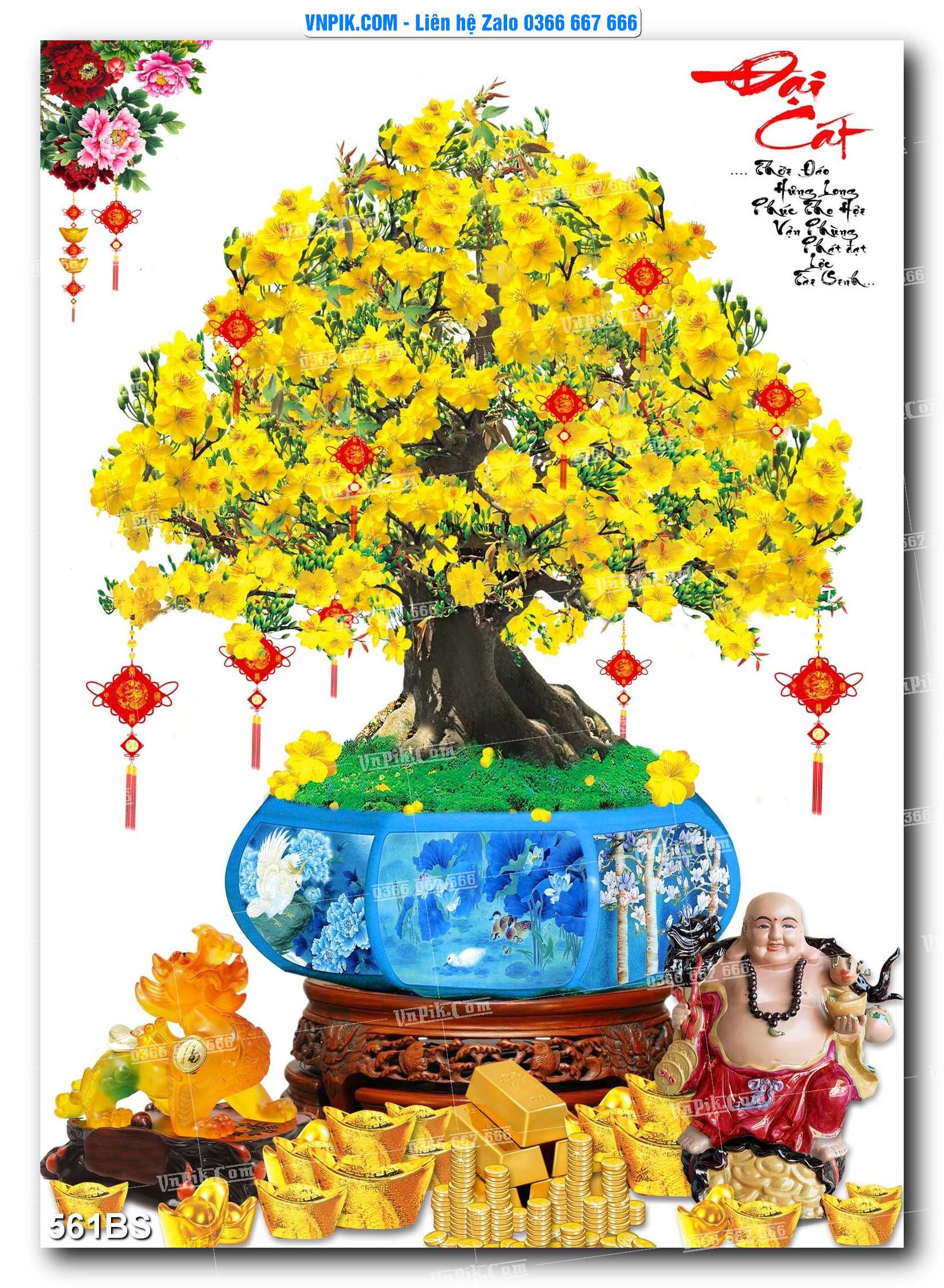 File PSD Tranh Bon Sai Cây Cảnh Trang Trí Siêu Đẹp Mã File 561BS
