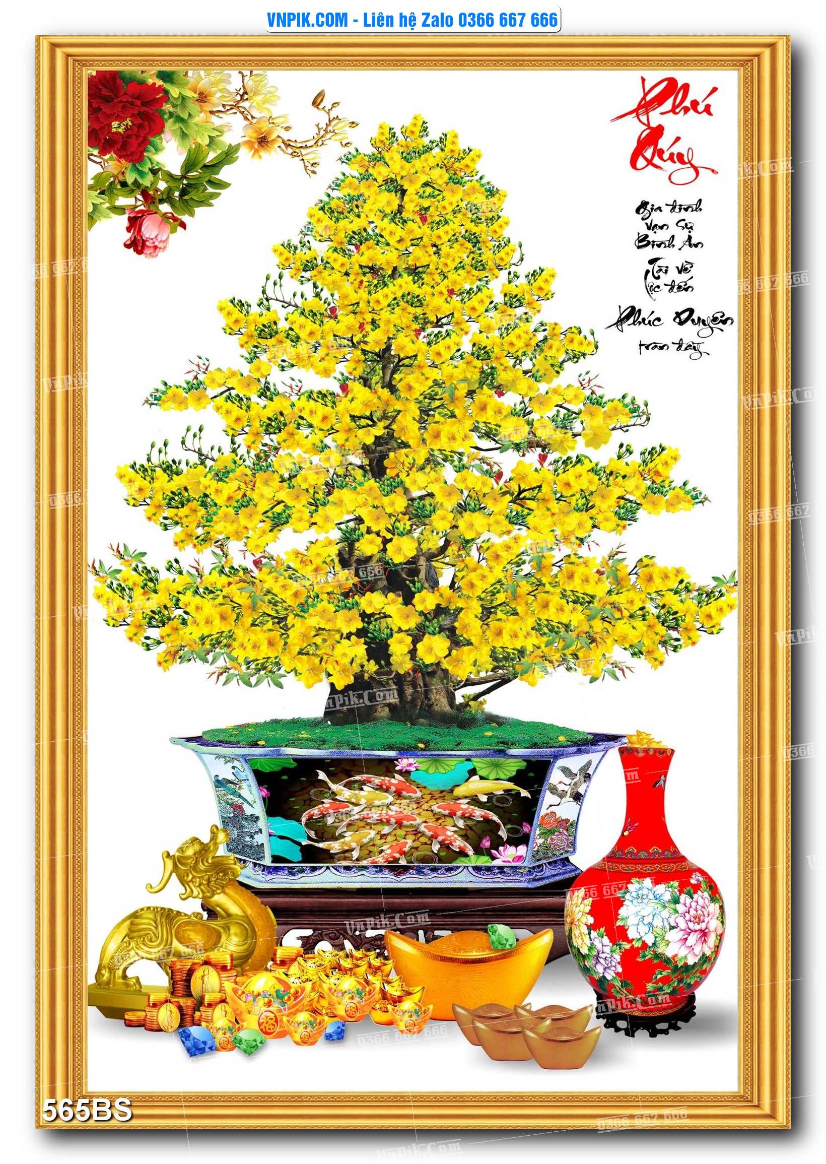 File PSD Tranh Bon Sai Cây Cảnh Trang Trí Siêu Đẹp Mã File 565BS