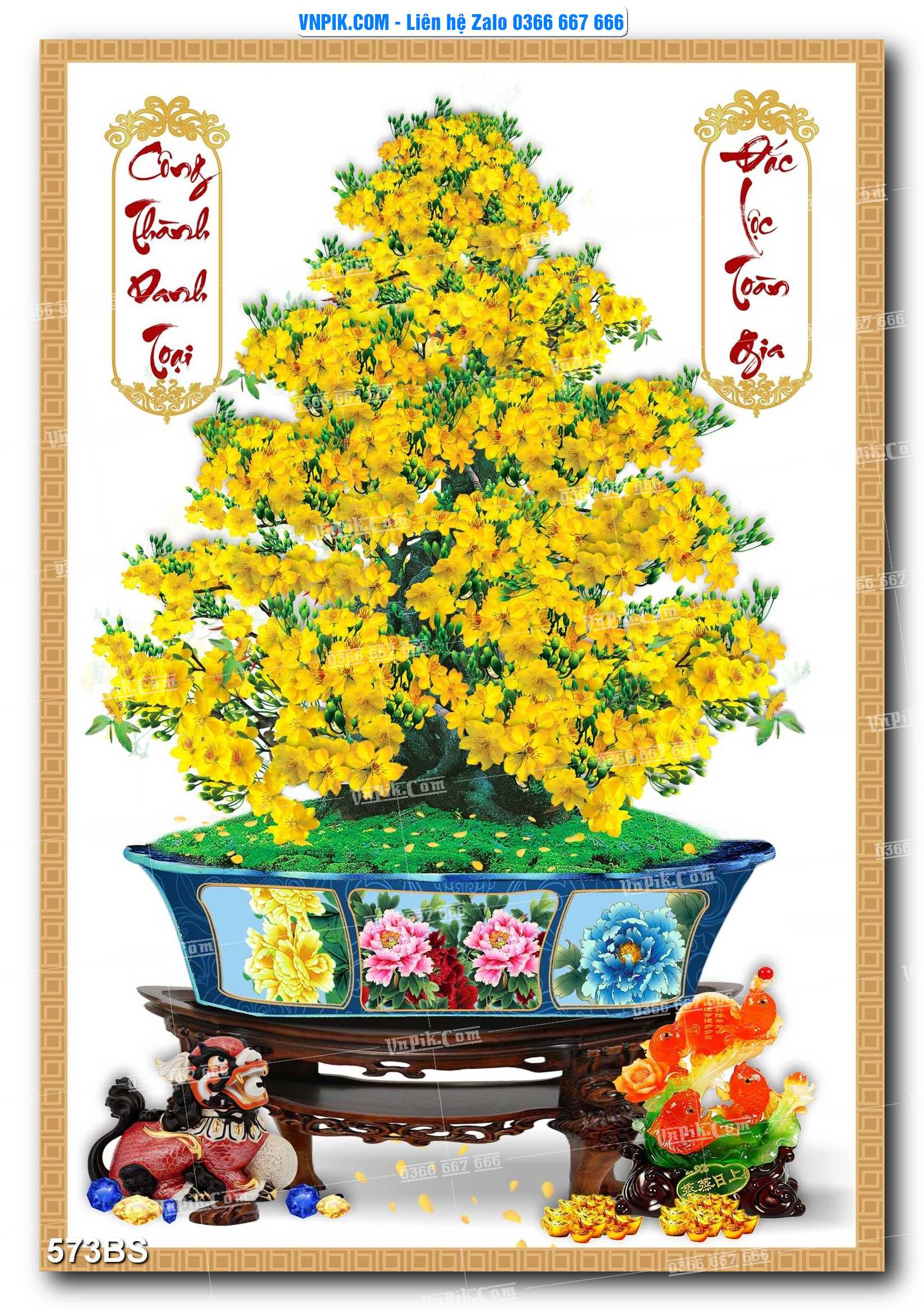 File PSD Tranh Bon Sai Cây Cảnh Trang Trí Siêu Đẹp Mã File 573BS
