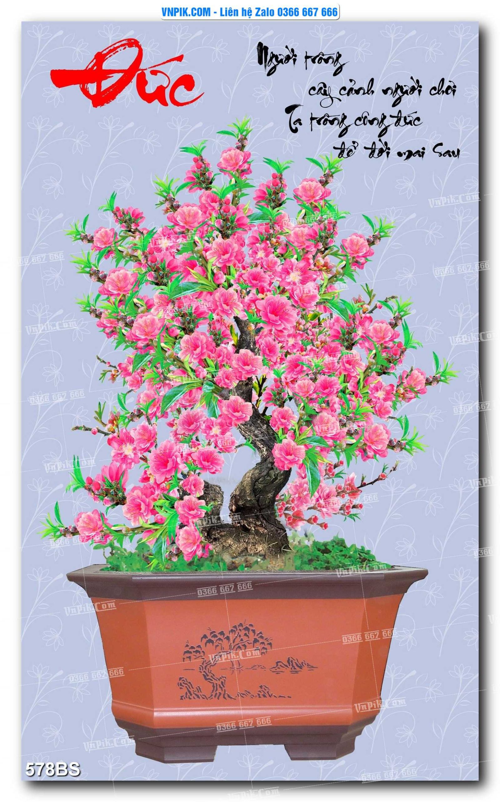 File PSD Tranh Bon Sai Cây Cảnh Trang Trí Siêu Đẹp Mã File 578BS