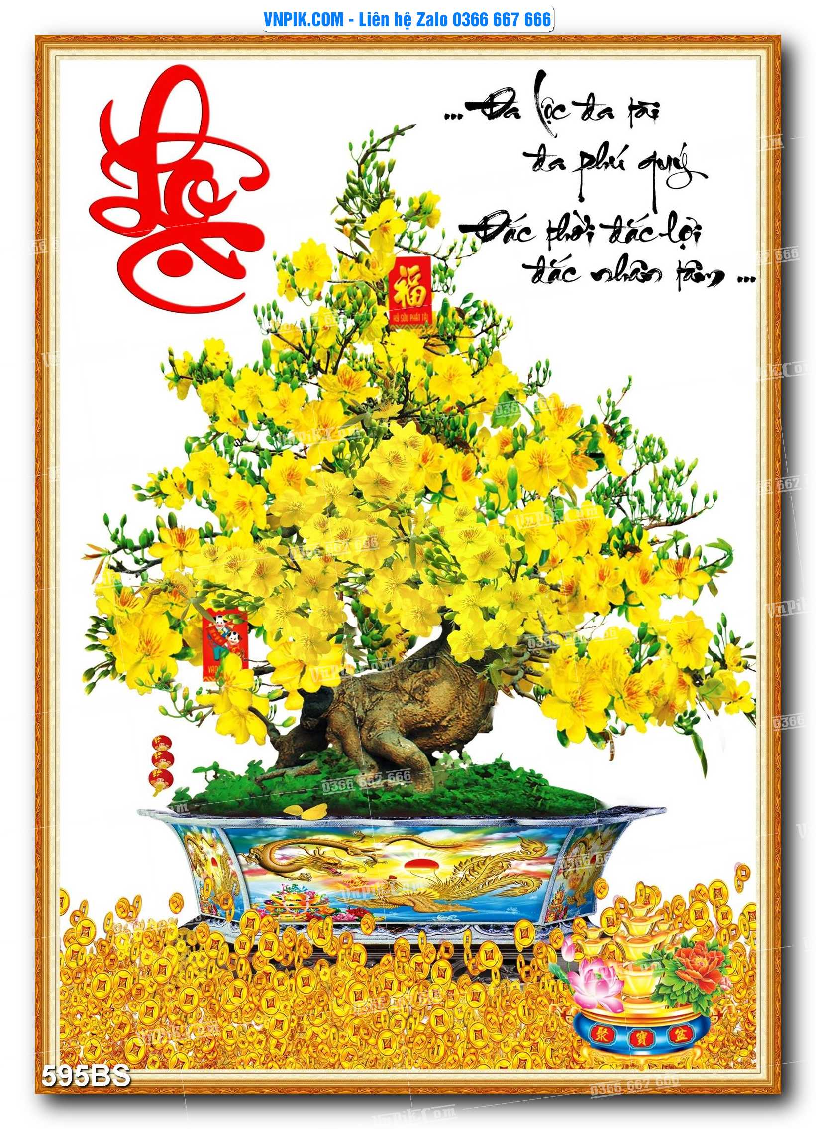 File PSD Tranh Bon Sai Cây Cảnh Trang Trí Siêu Đẹp Mã File 595BS